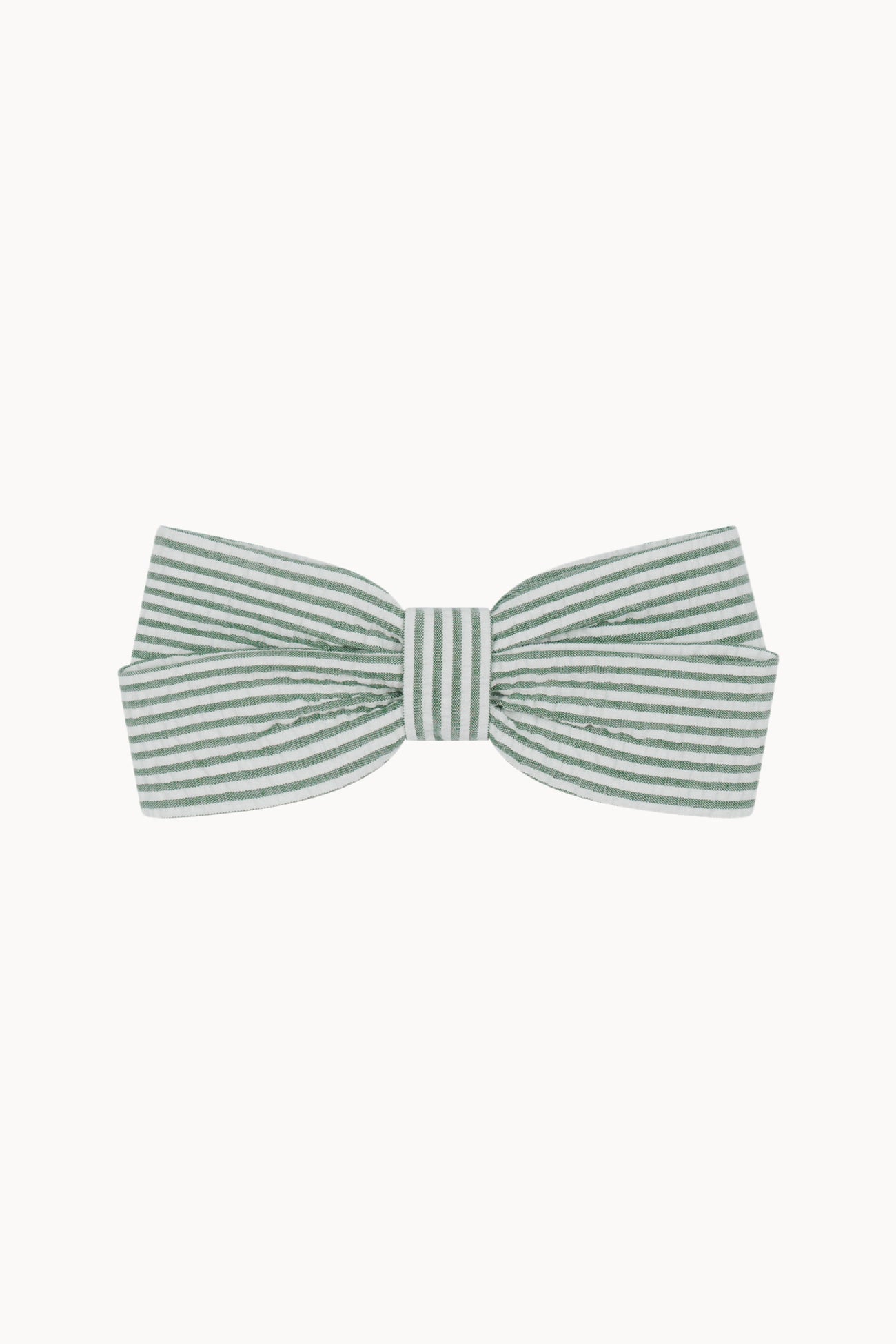 Small Hair Bow - Green - Stripes