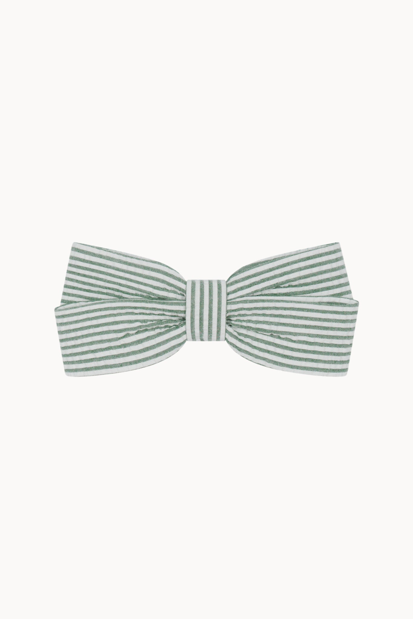 Small Hair Bow - Sage - Stripes