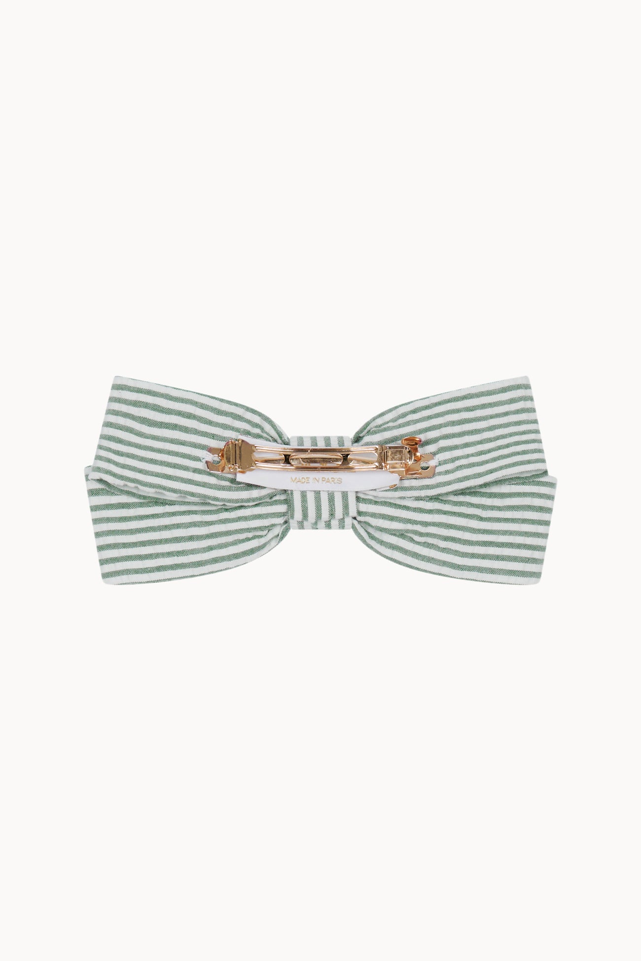 Small Hair Bow - Green - Stripes