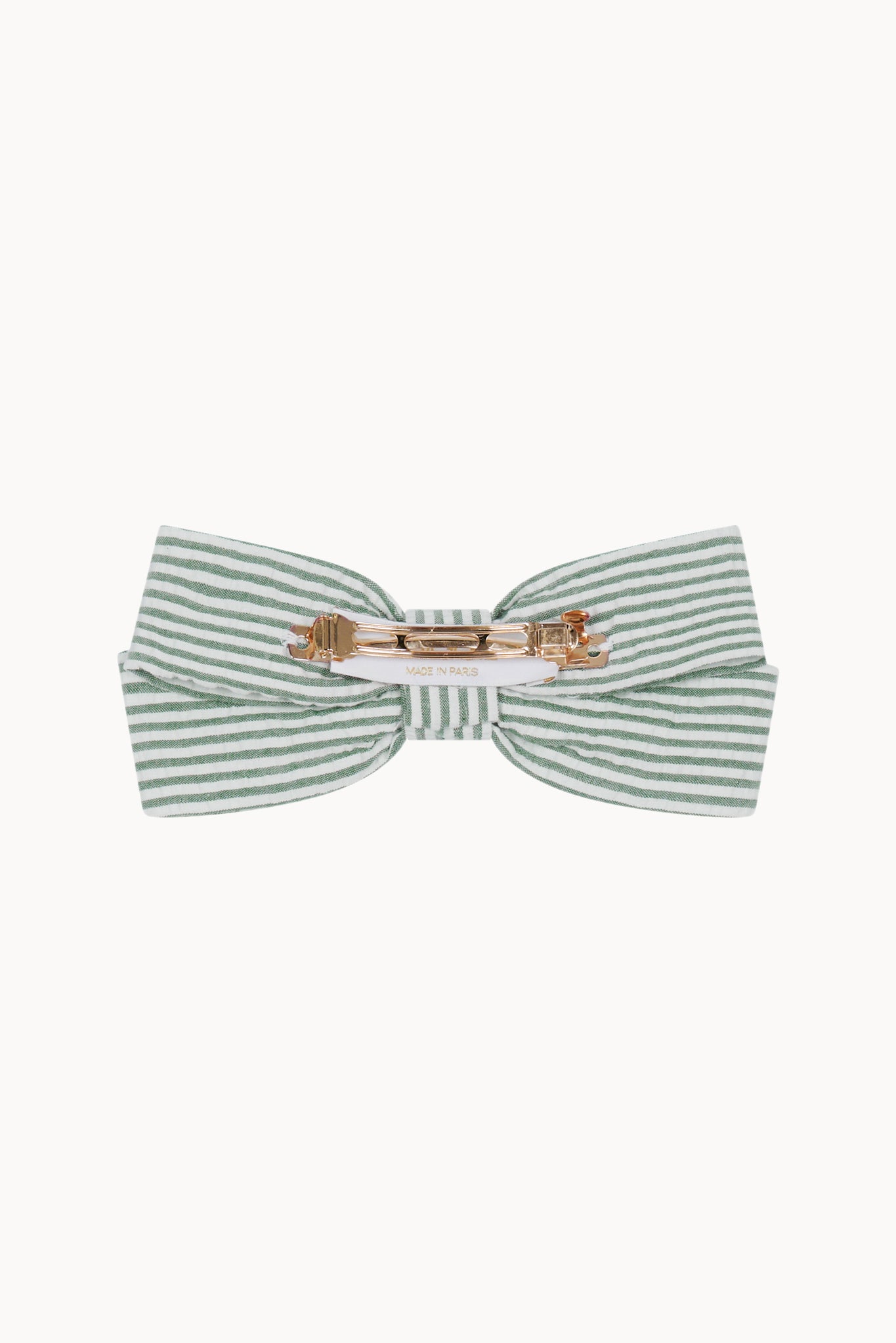 Small Hair Bow - Sage - Stripes