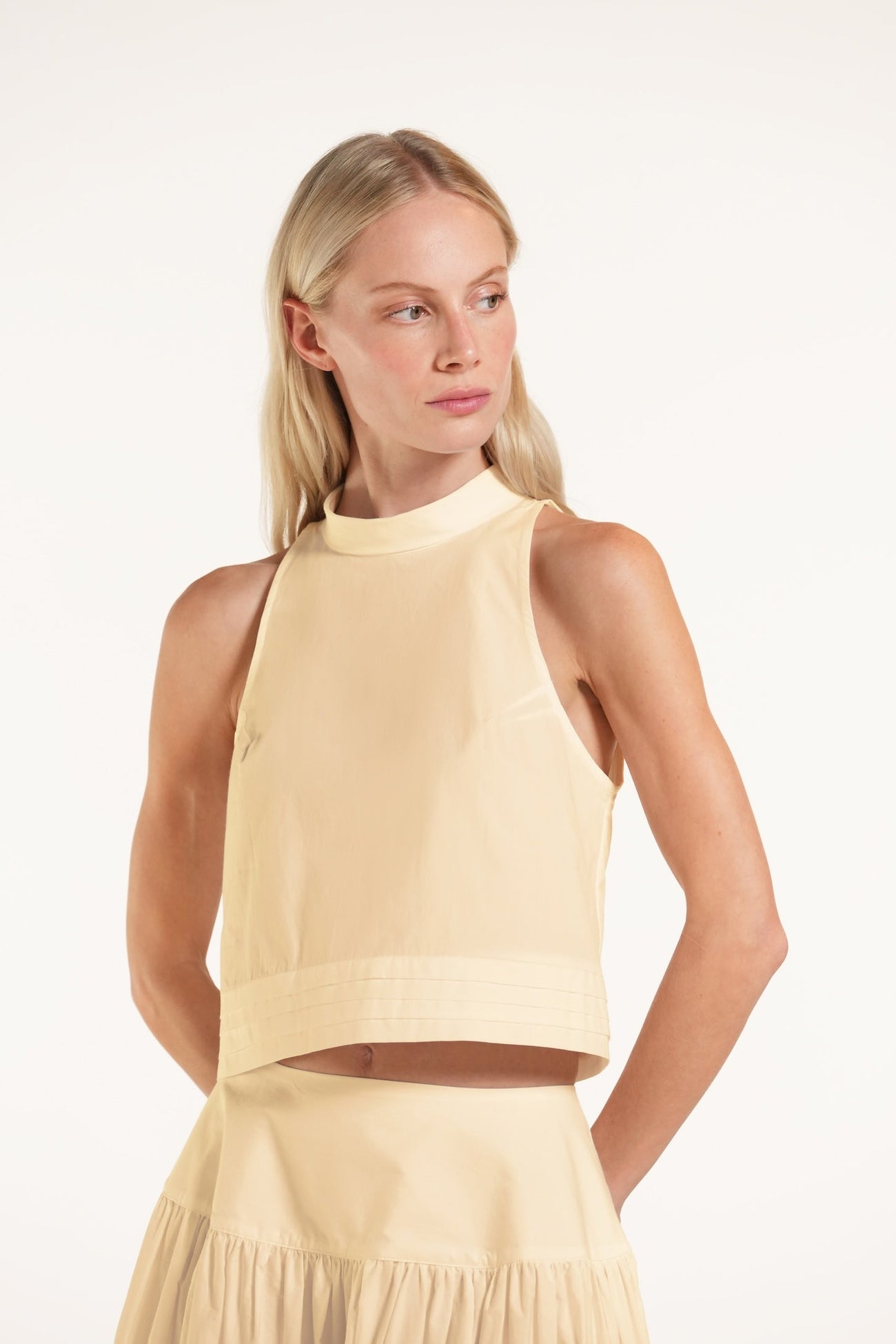 Calixte Top - Light yellow - Solid