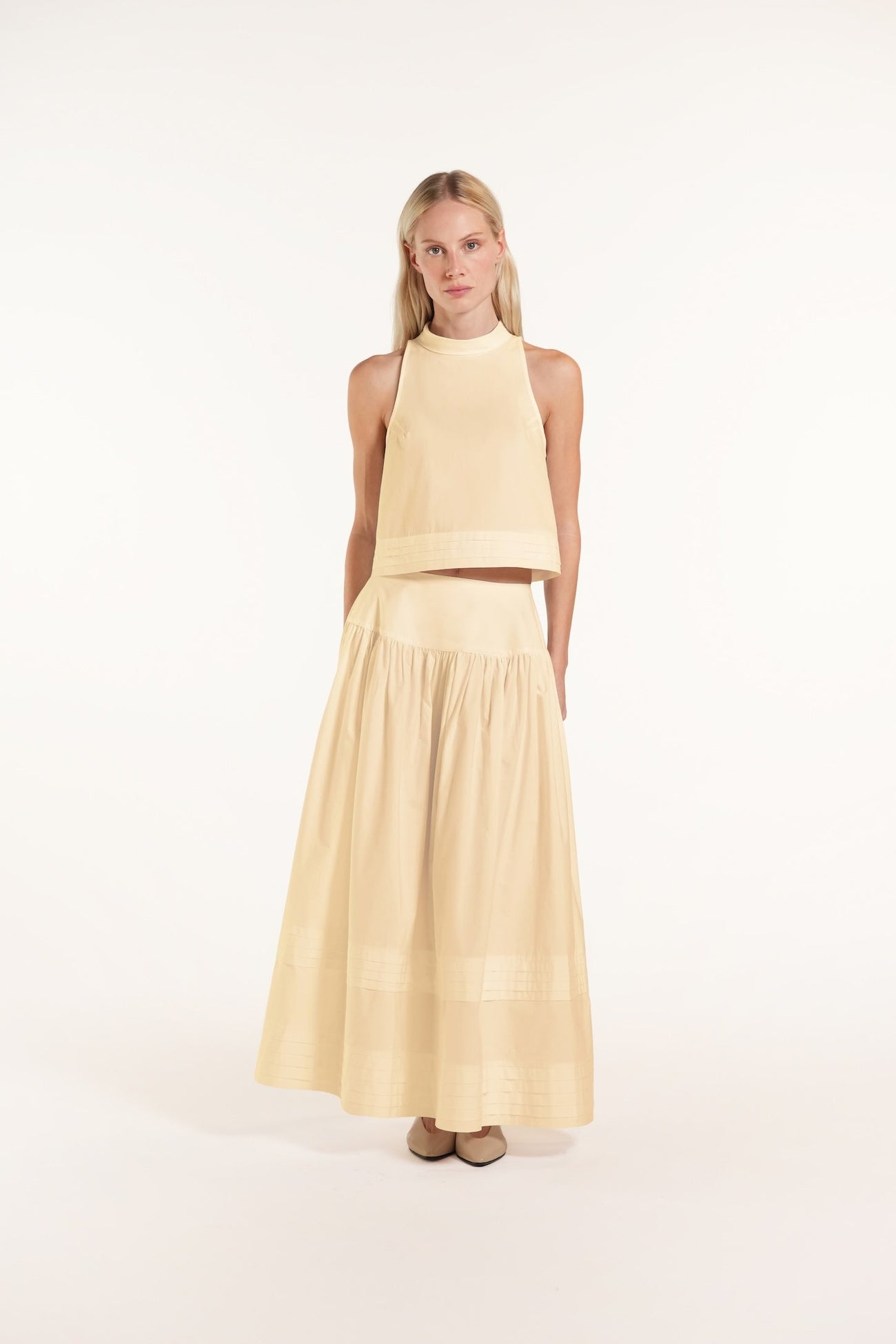 Calixte Top - Light yellow - Solid