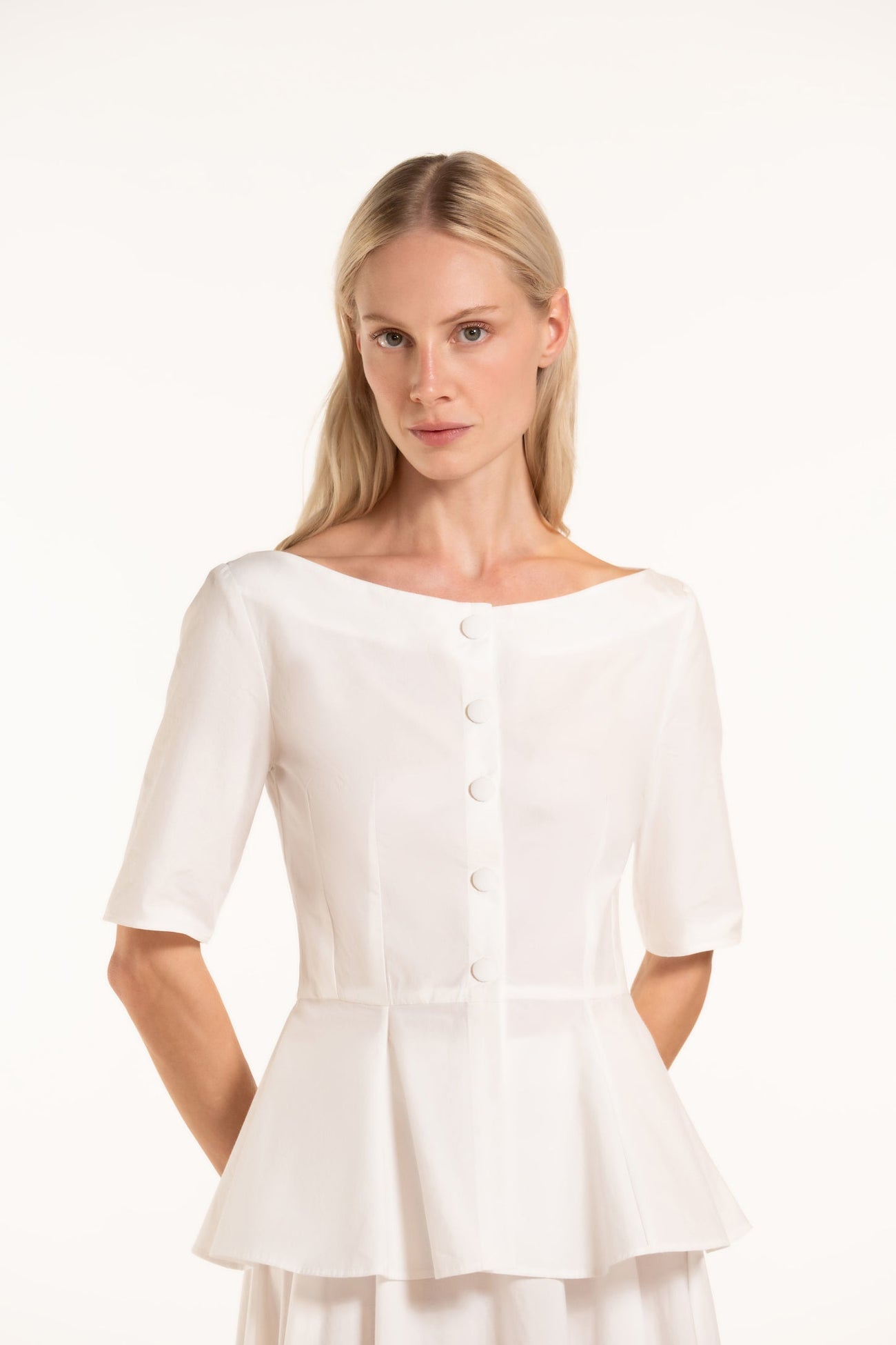 Candice Top - White - Solid
