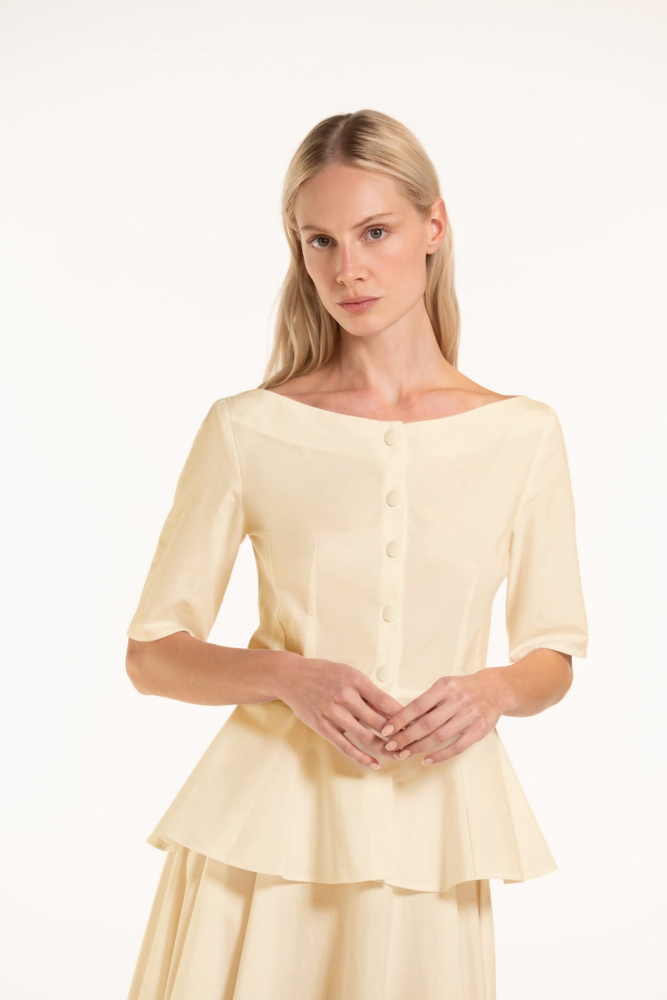 Candice Top - Light yellow - Solid