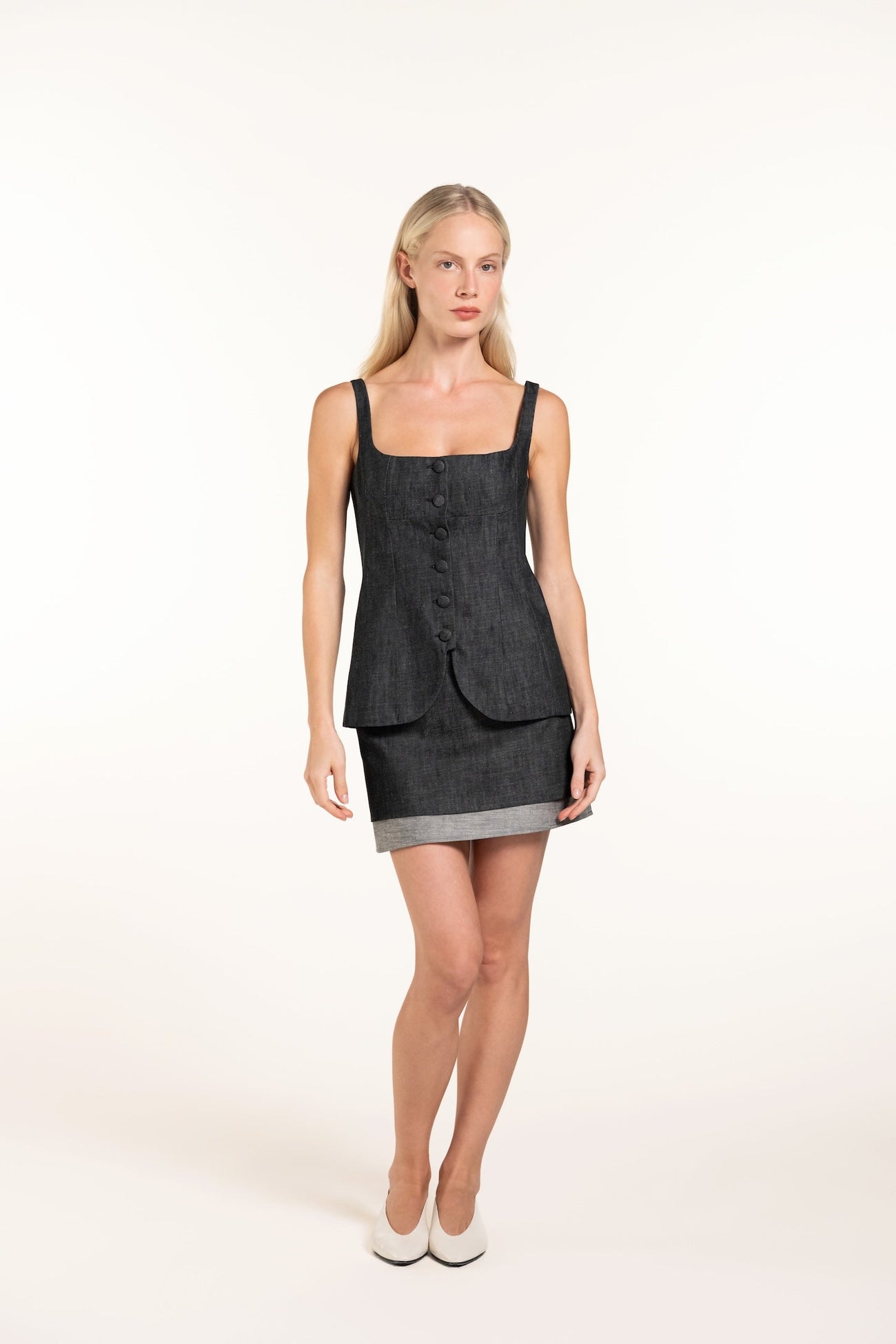 Carla Skirt - Black - Denim