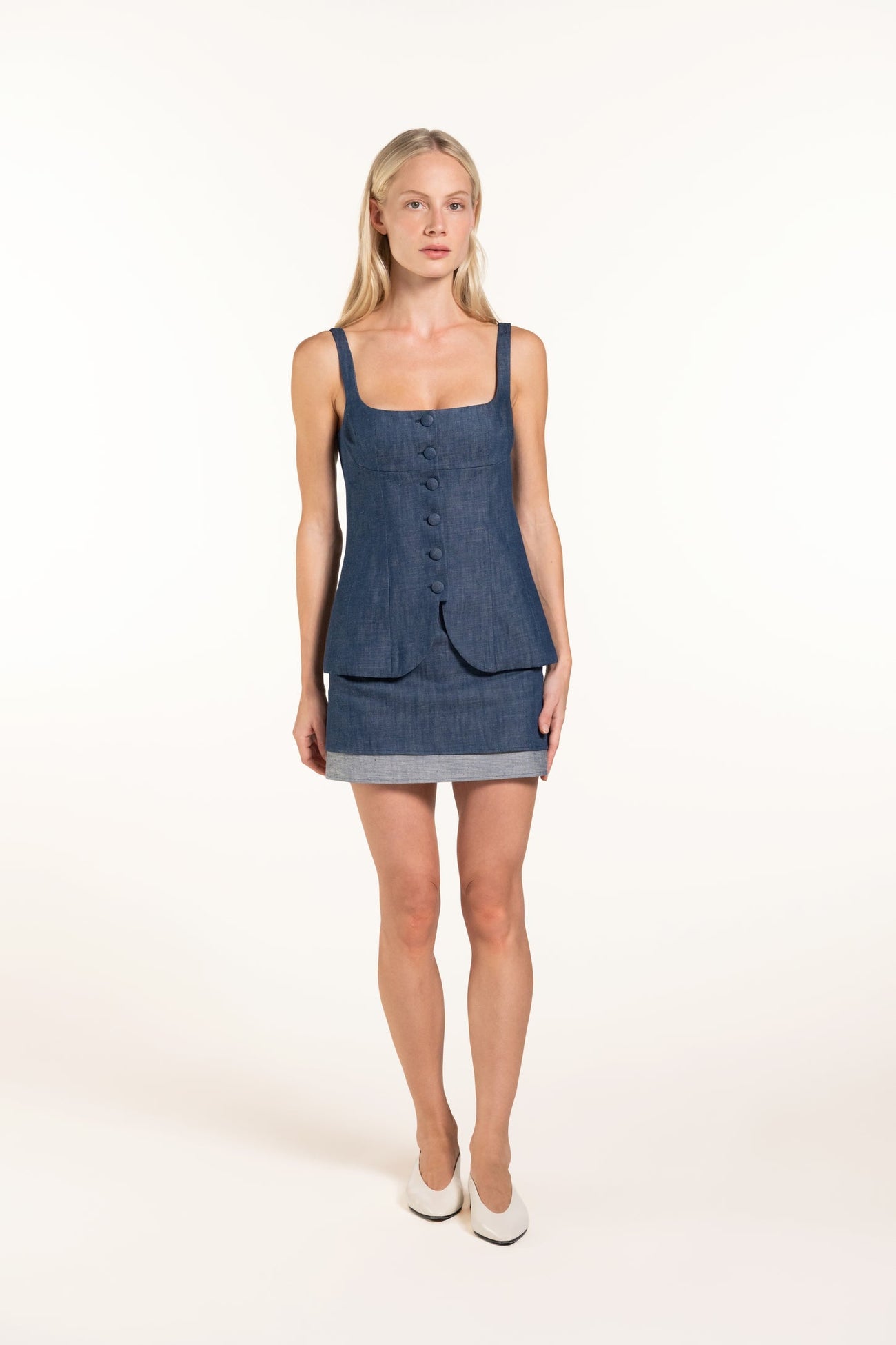 Carla Skirt - Blue - Denim