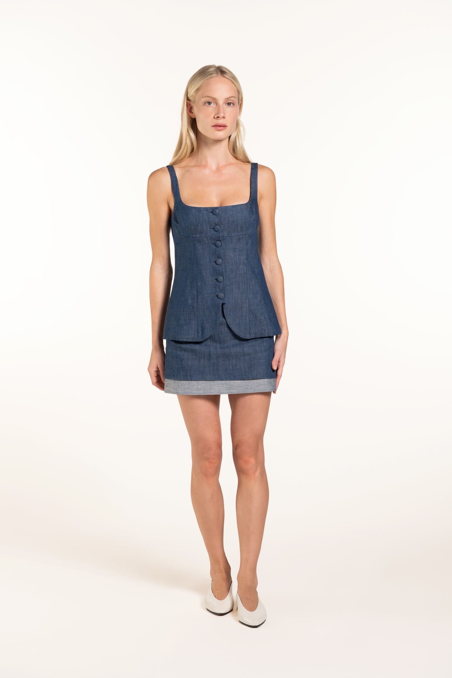 Carla Skirt - Blue - Denim