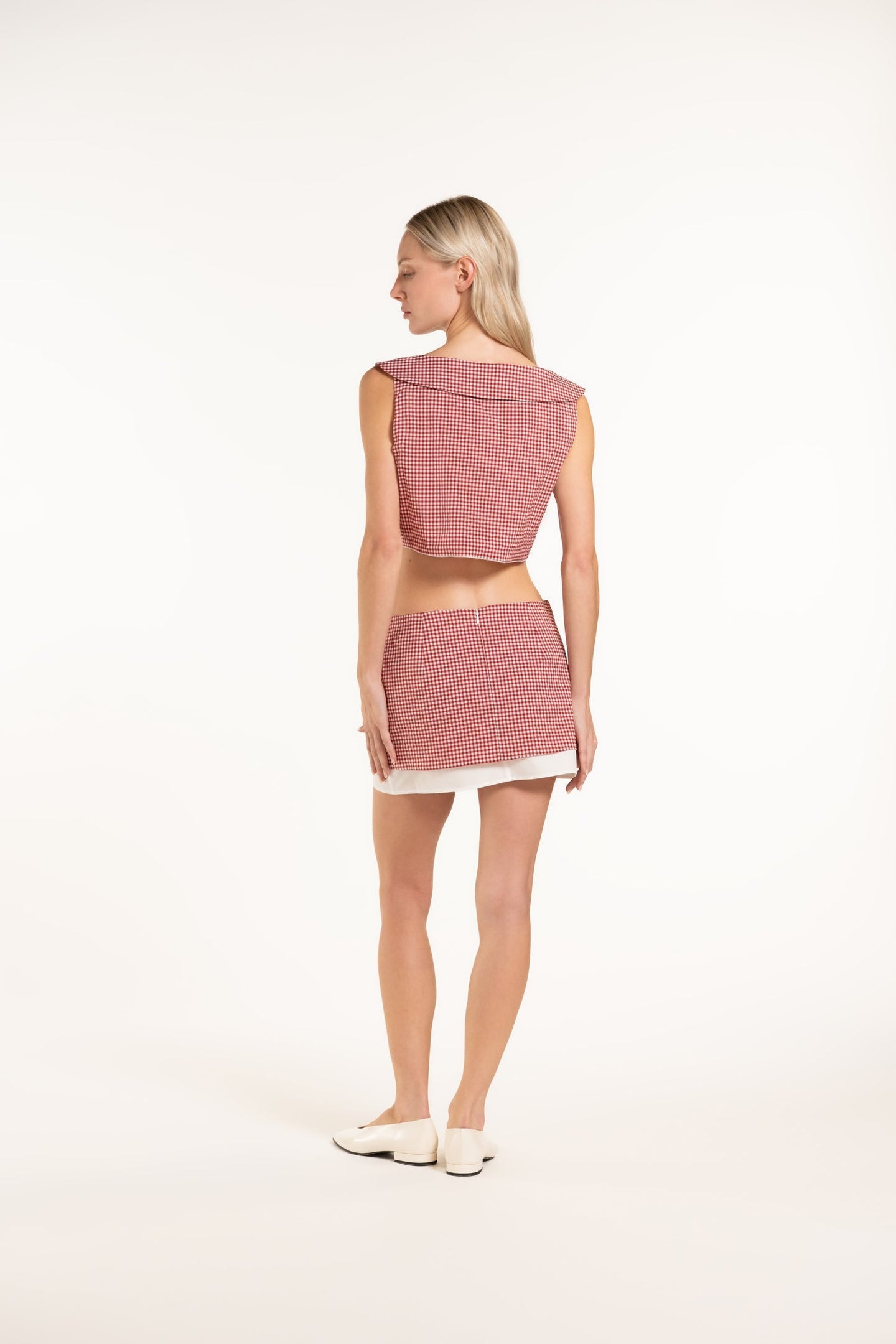 Carla Skirt - Cherry - Gingham
