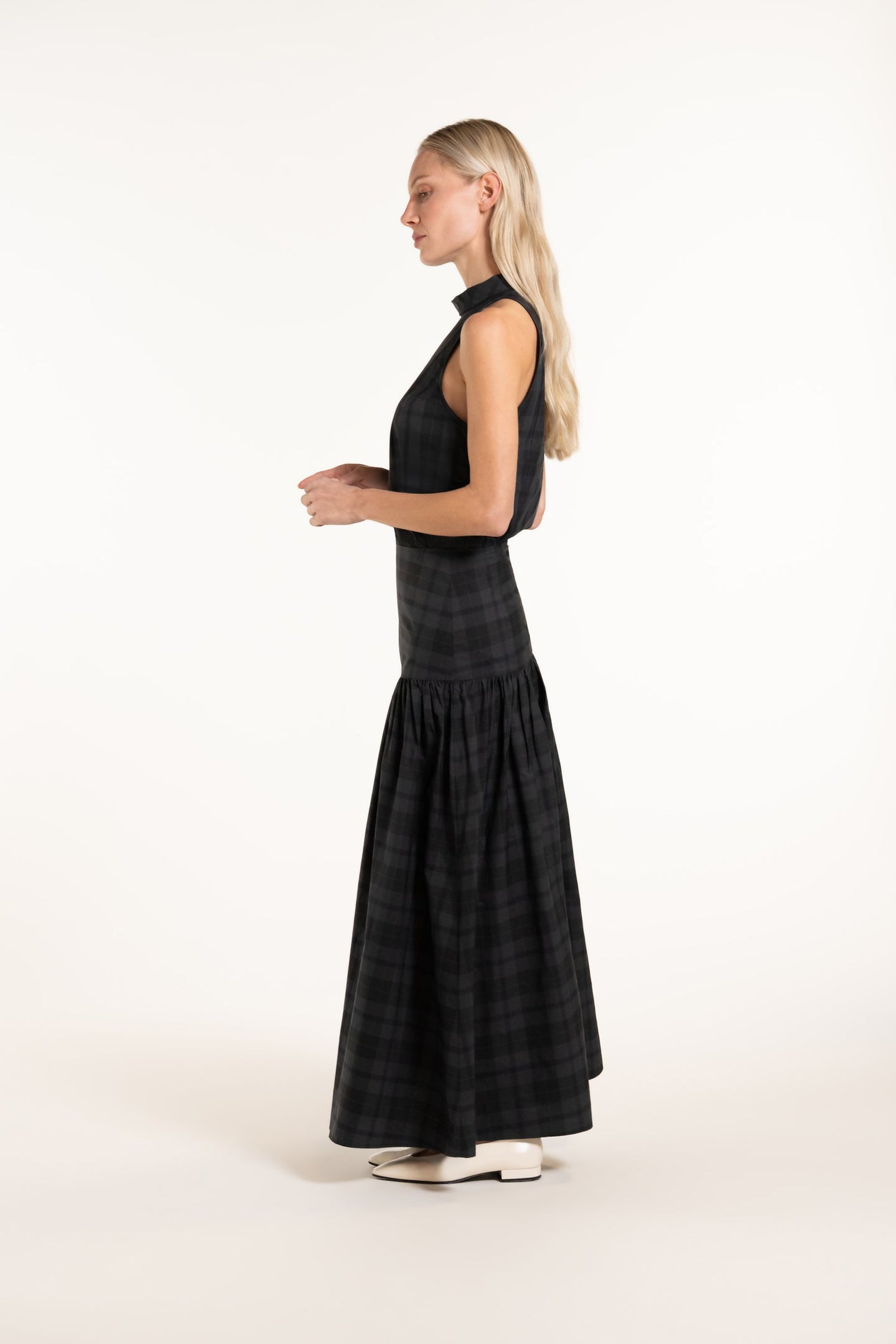 Chrystelle Skirt - Smoke - Plaid