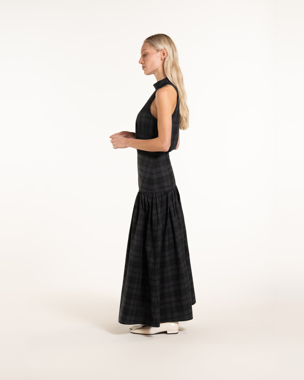 Zhiggie Cassie Top in smoke plaid