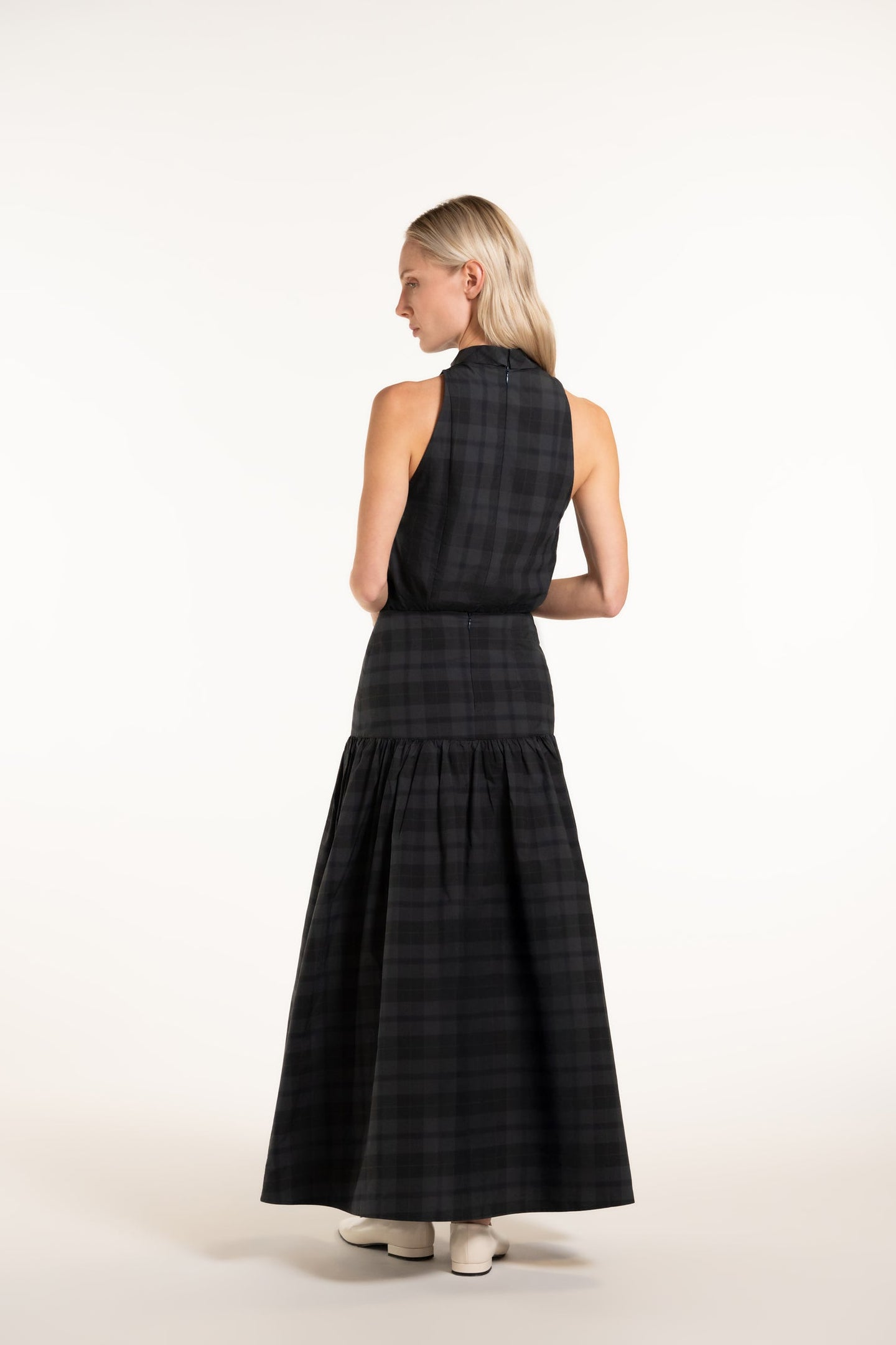 Cassie Top - Smoke - Plaid