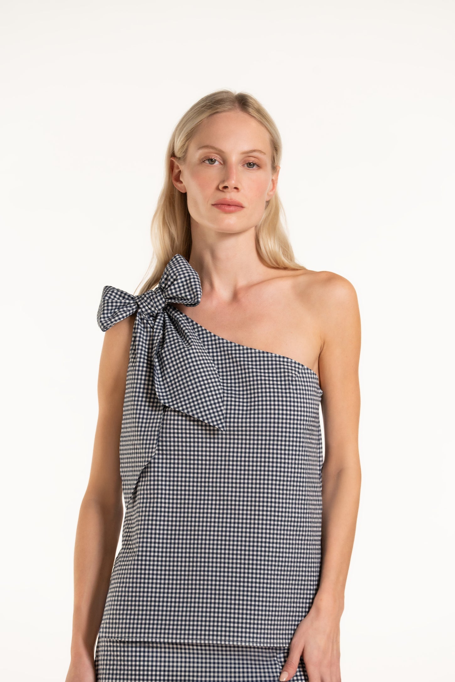 Celeste Top - Navy - Gingham
