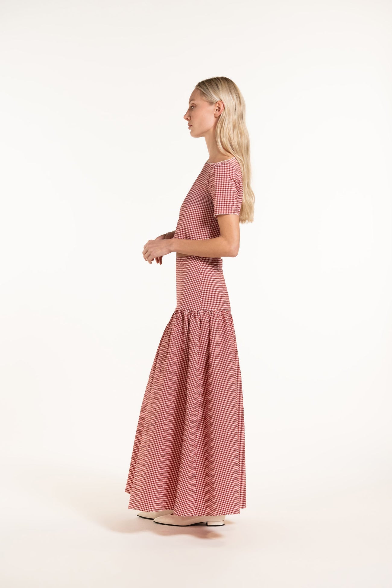 Chrystelle Skirt - Red - Gingham