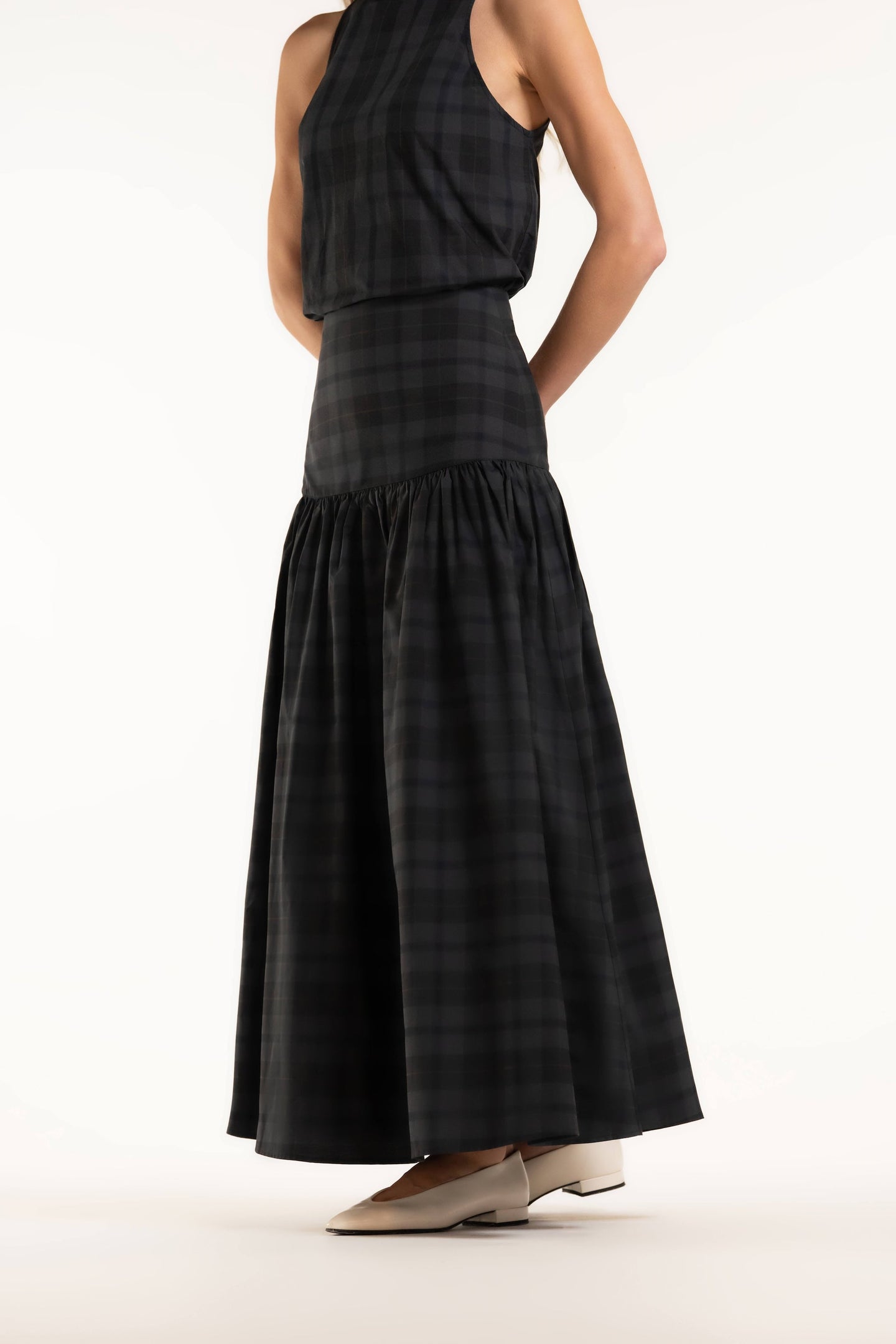 Chrystelle Skirt - Smoke - Plaid