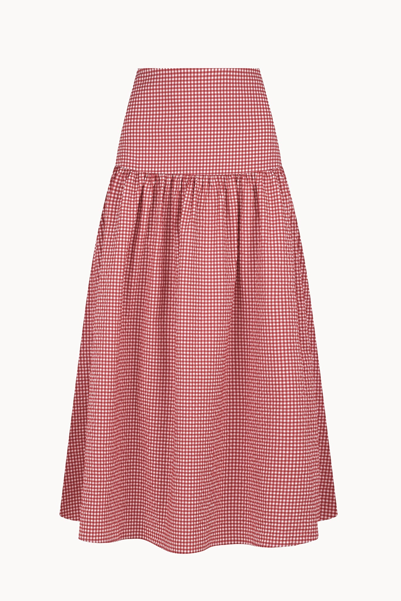 Chrystelle Skirt - Cherry - Gingham