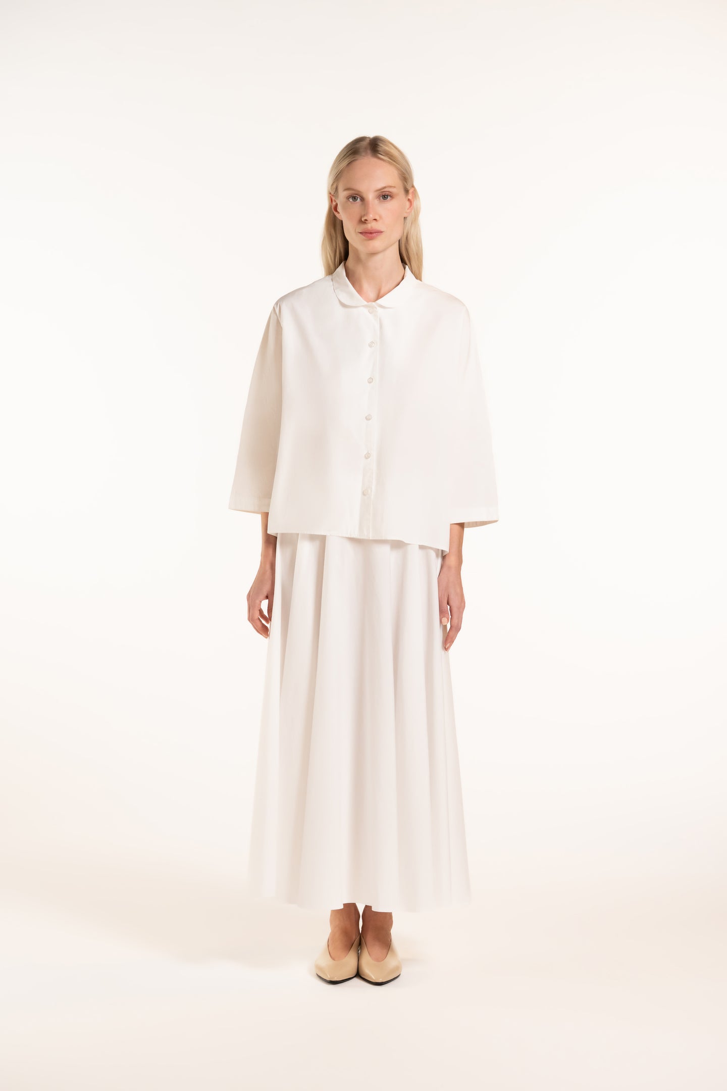 Claire Top - White - Solid
