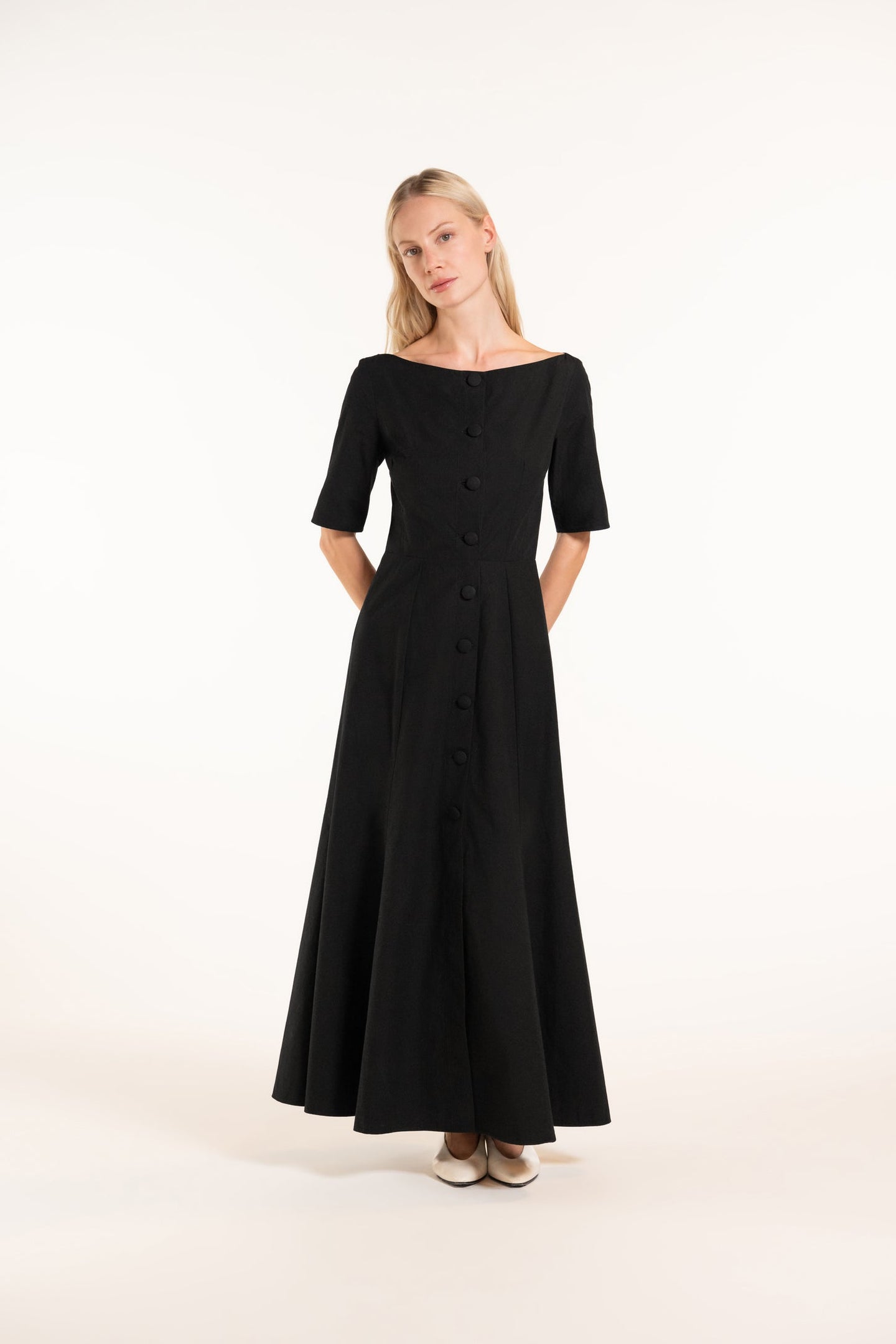 Clotilde Dress - Black - Solid