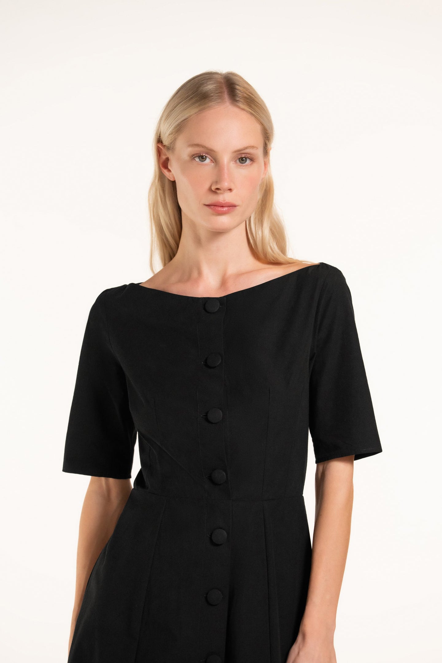 Clotilde Dress - Black - Solid