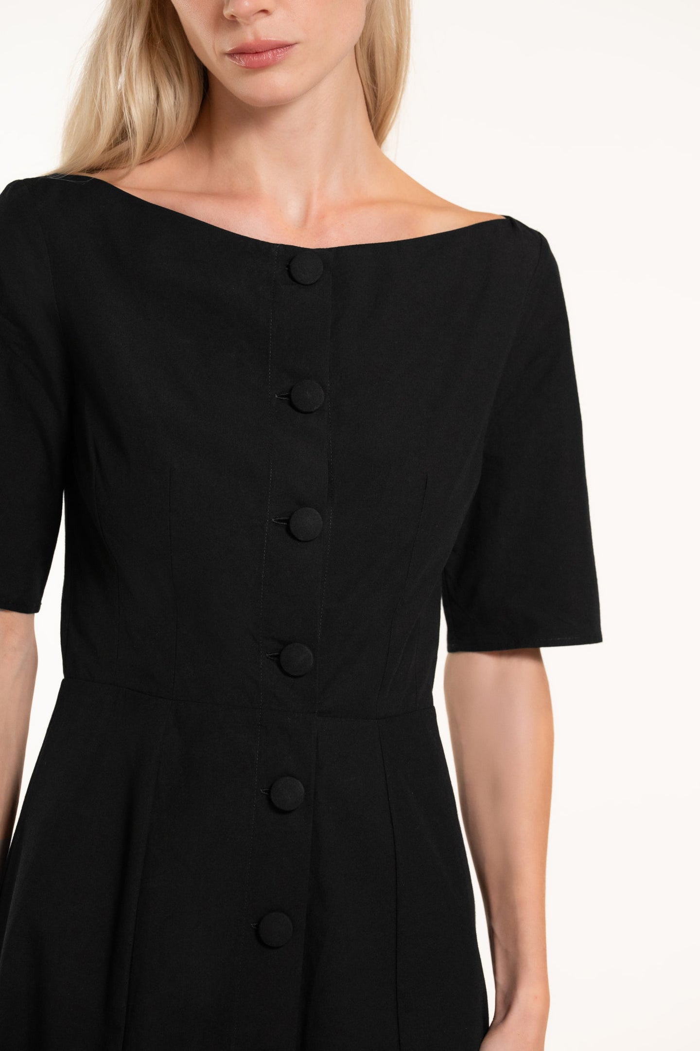 Clotilde Dress - Black - Solid