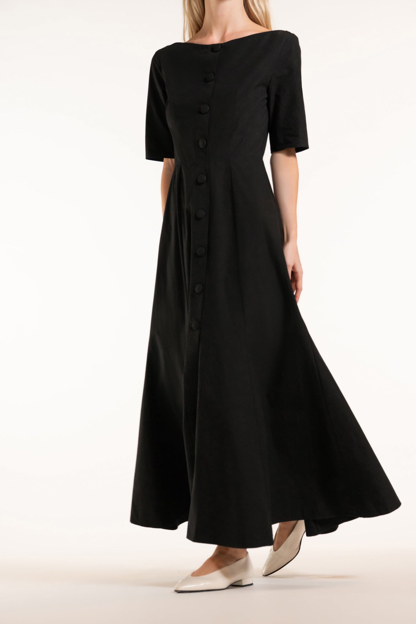 Clotilde Dress - Black - Solid