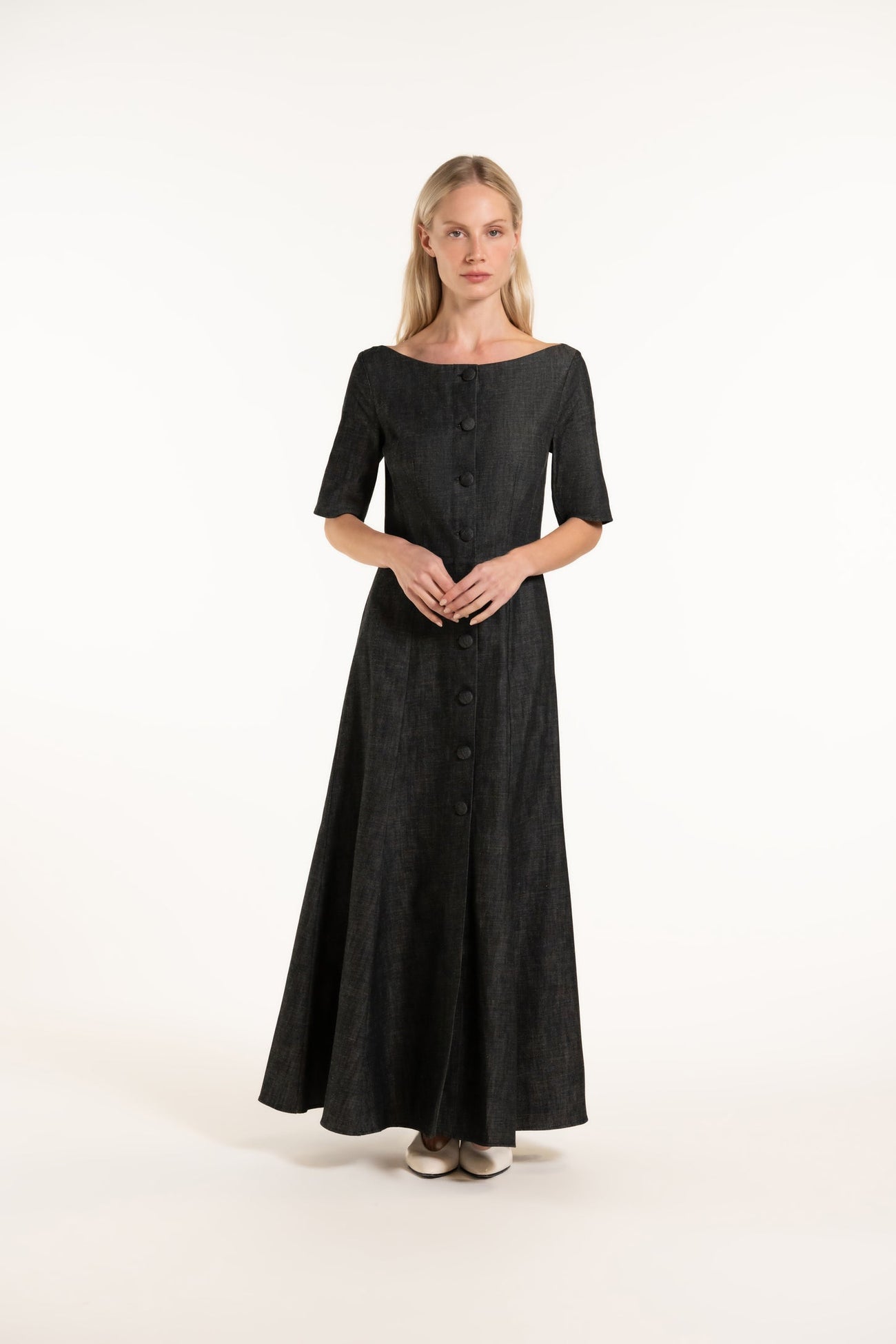 Clotilde Dress - Black - Denim