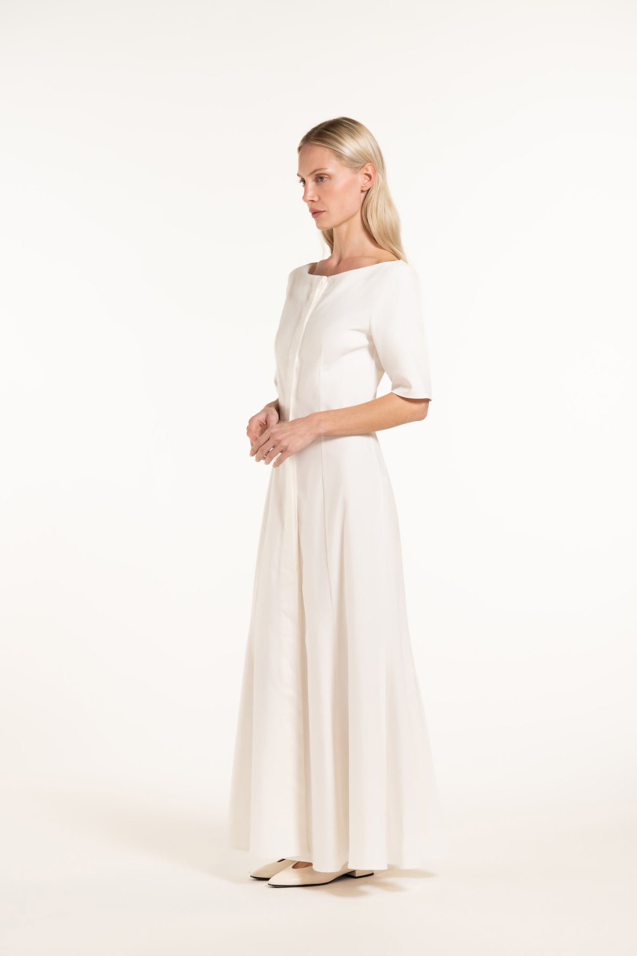 Clotilde Dress - White - Denim