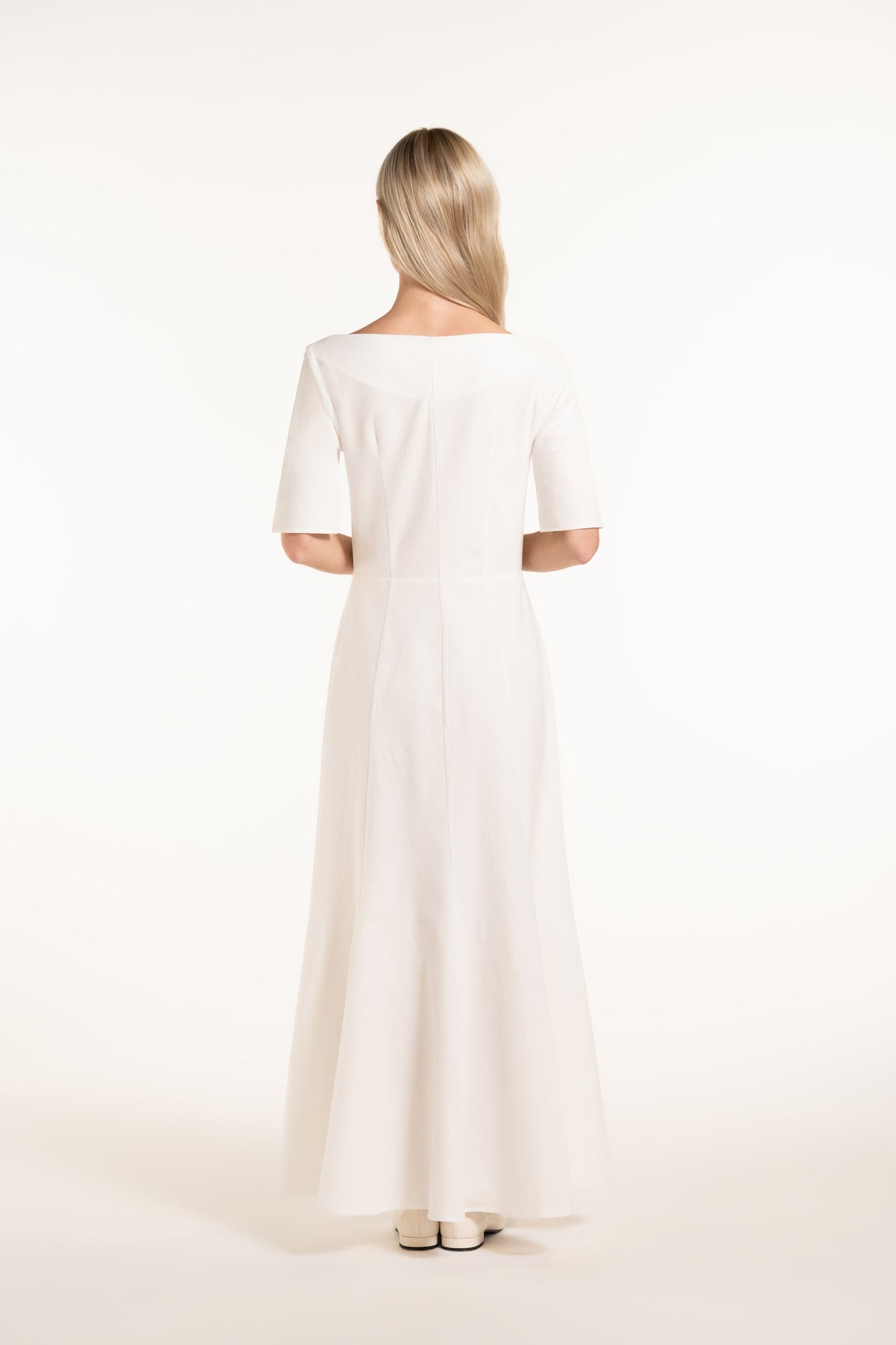 Clotilde Dress - White - Denim