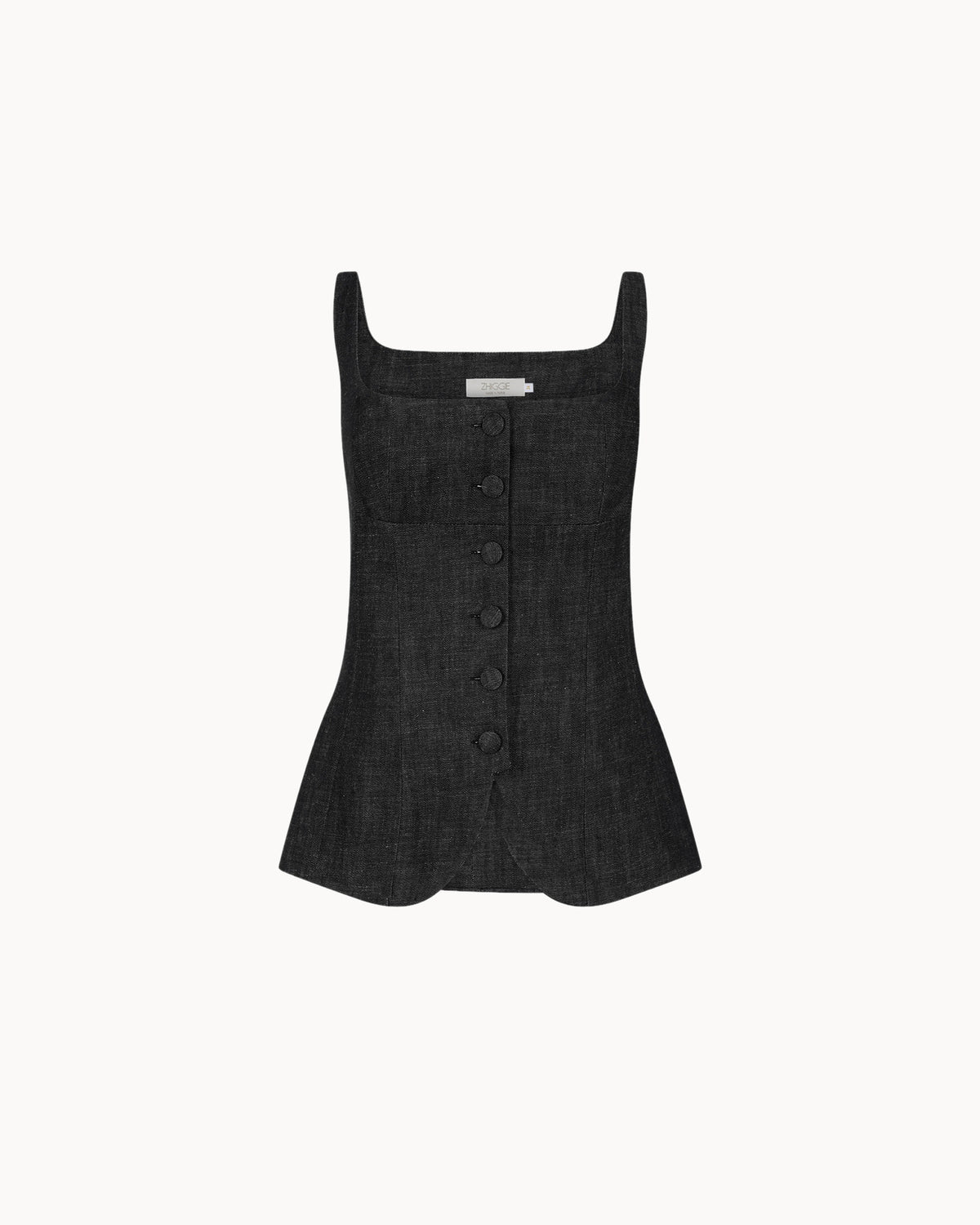 Zhiggie Colette Top in pepper denim