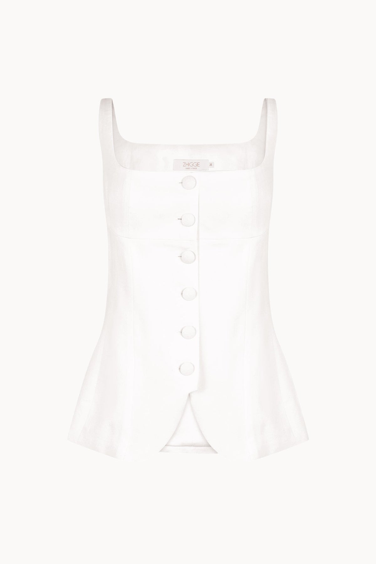 Top Colette - Blanc - Denim