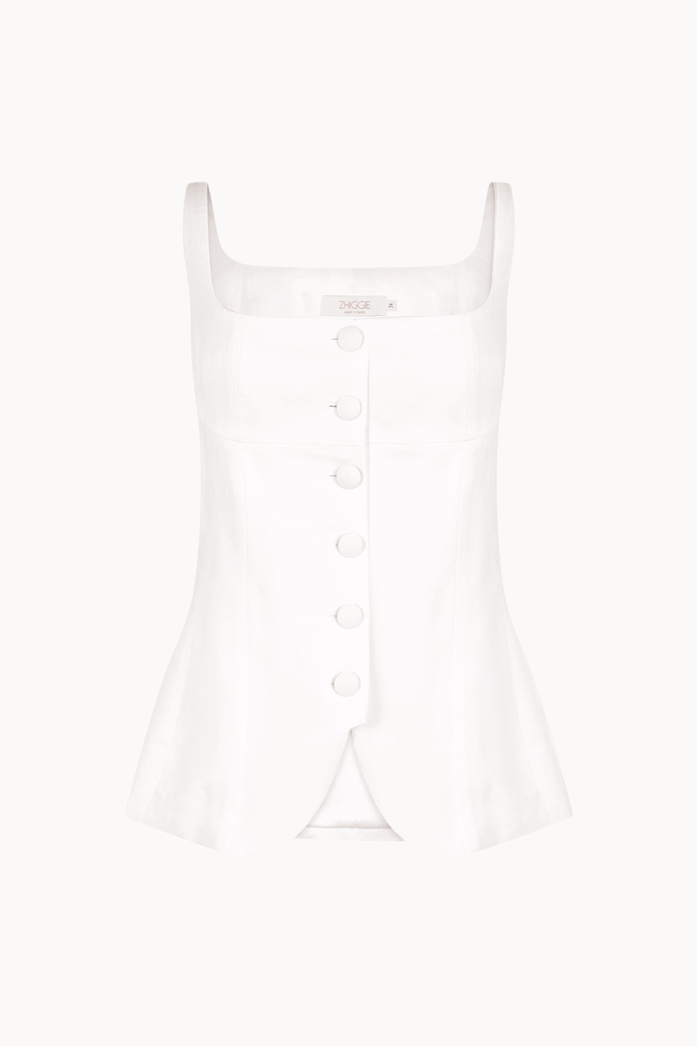 Colette Top - White - Denim