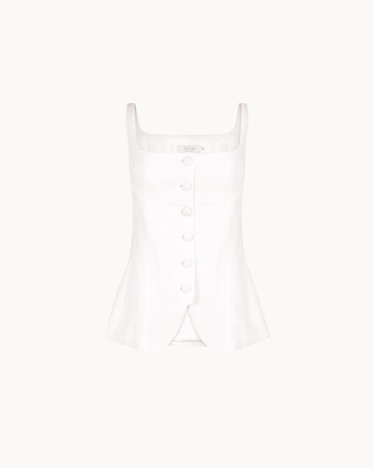 Zhiggie Colette Top in white denim