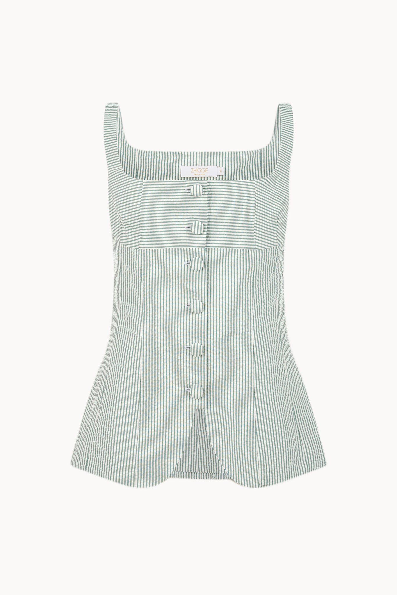 Colette Top - Sage - Stripes