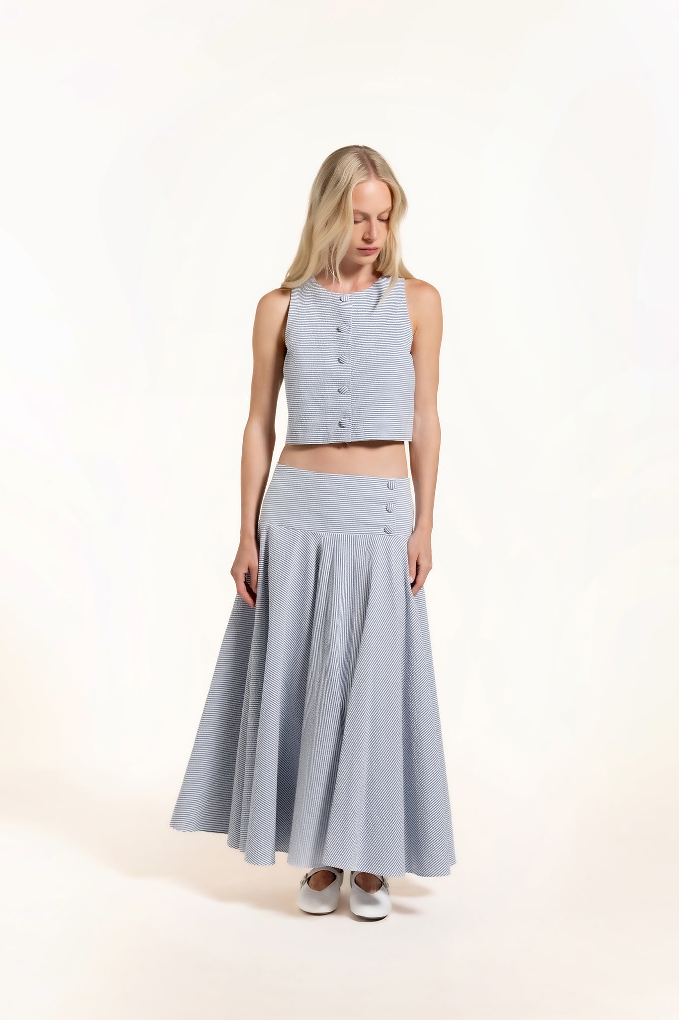 Zhiggie Dacha Top in ice stripes