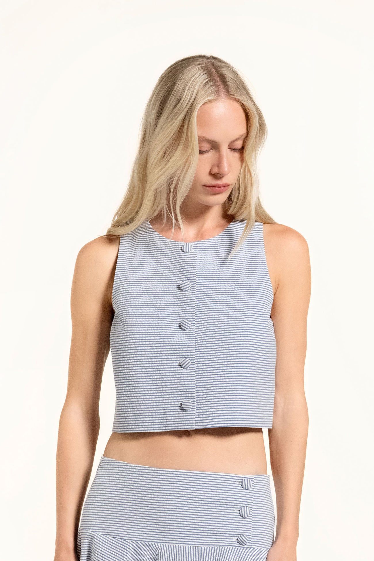 Dacha Top - Ice - Stripes