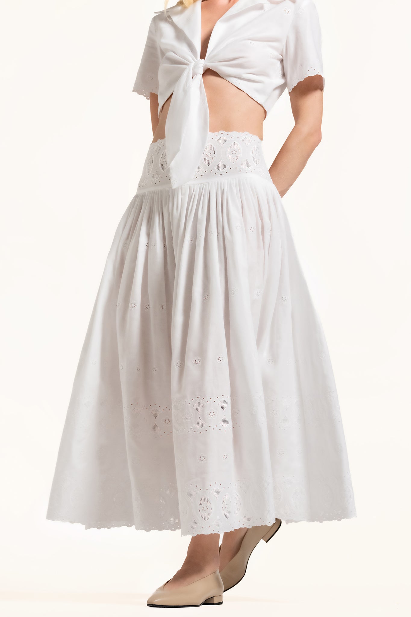 Demma Skirt - White - Daisy
