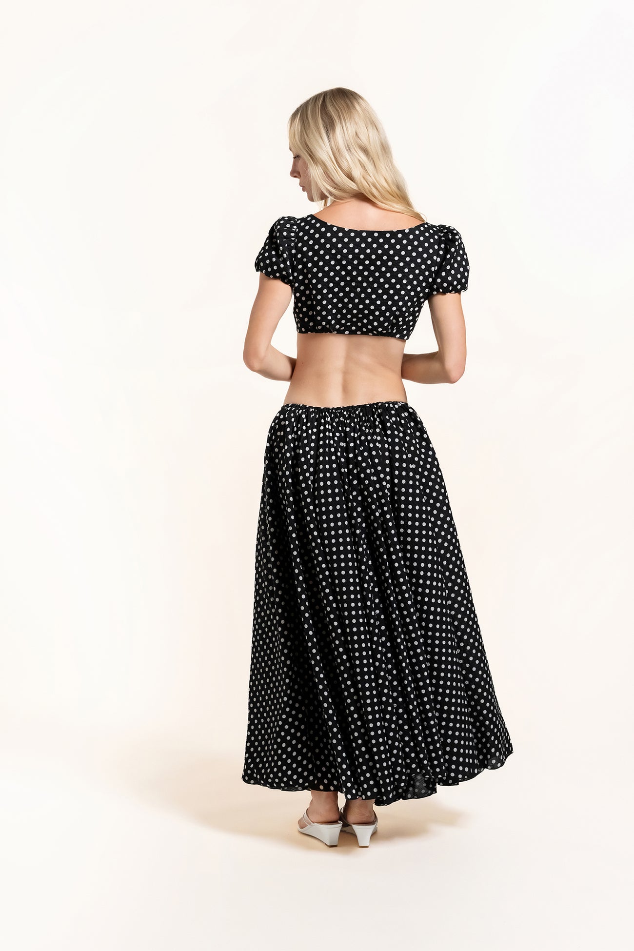 Diodora Skirt - Black - Polkadots