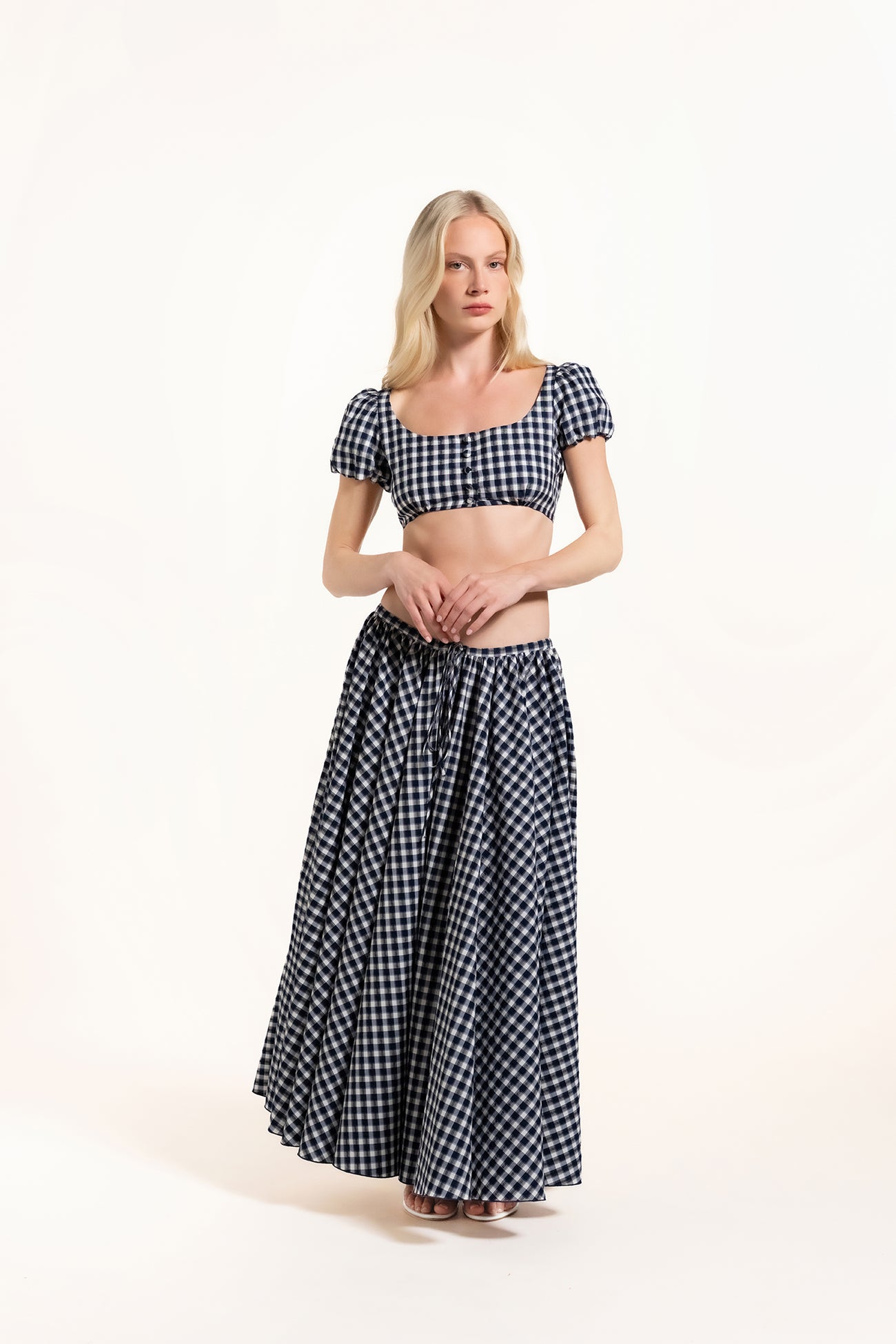 Diodora Skirt - Harbor - Plaid