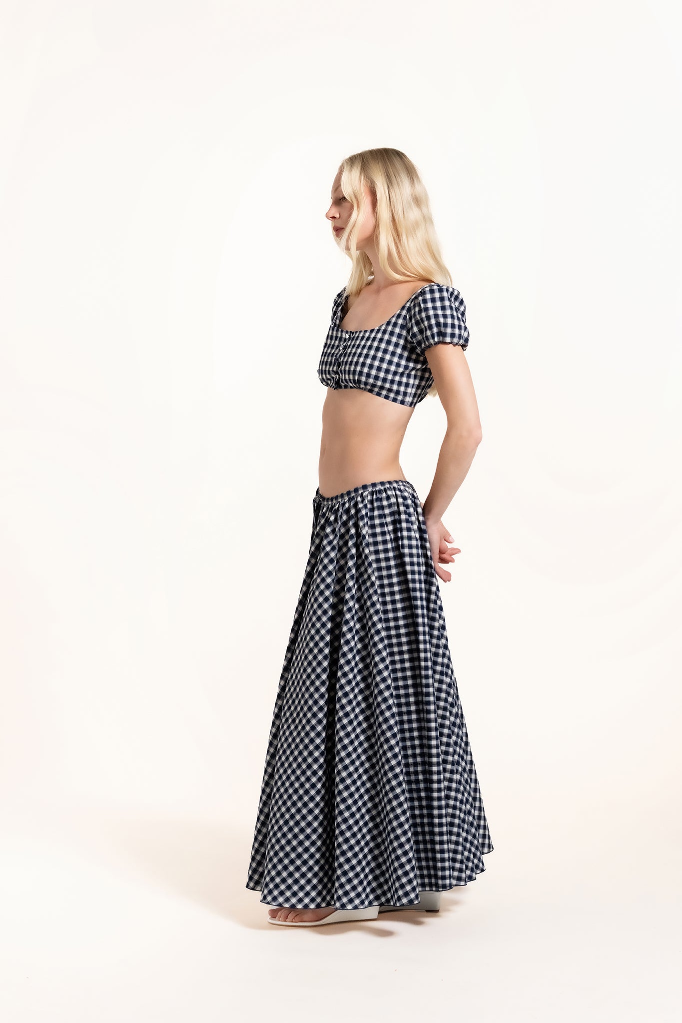 Diodora Skirt - Harbor - Plaid