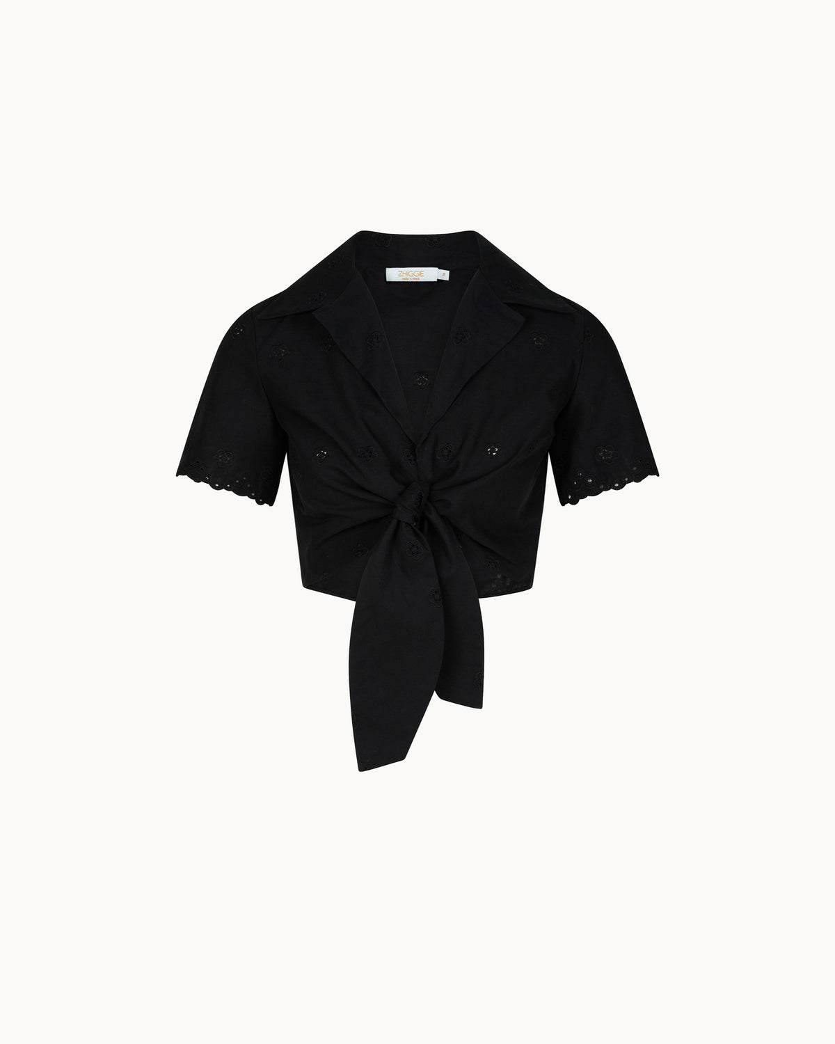 Zhiggie Dissi Top in black daisy