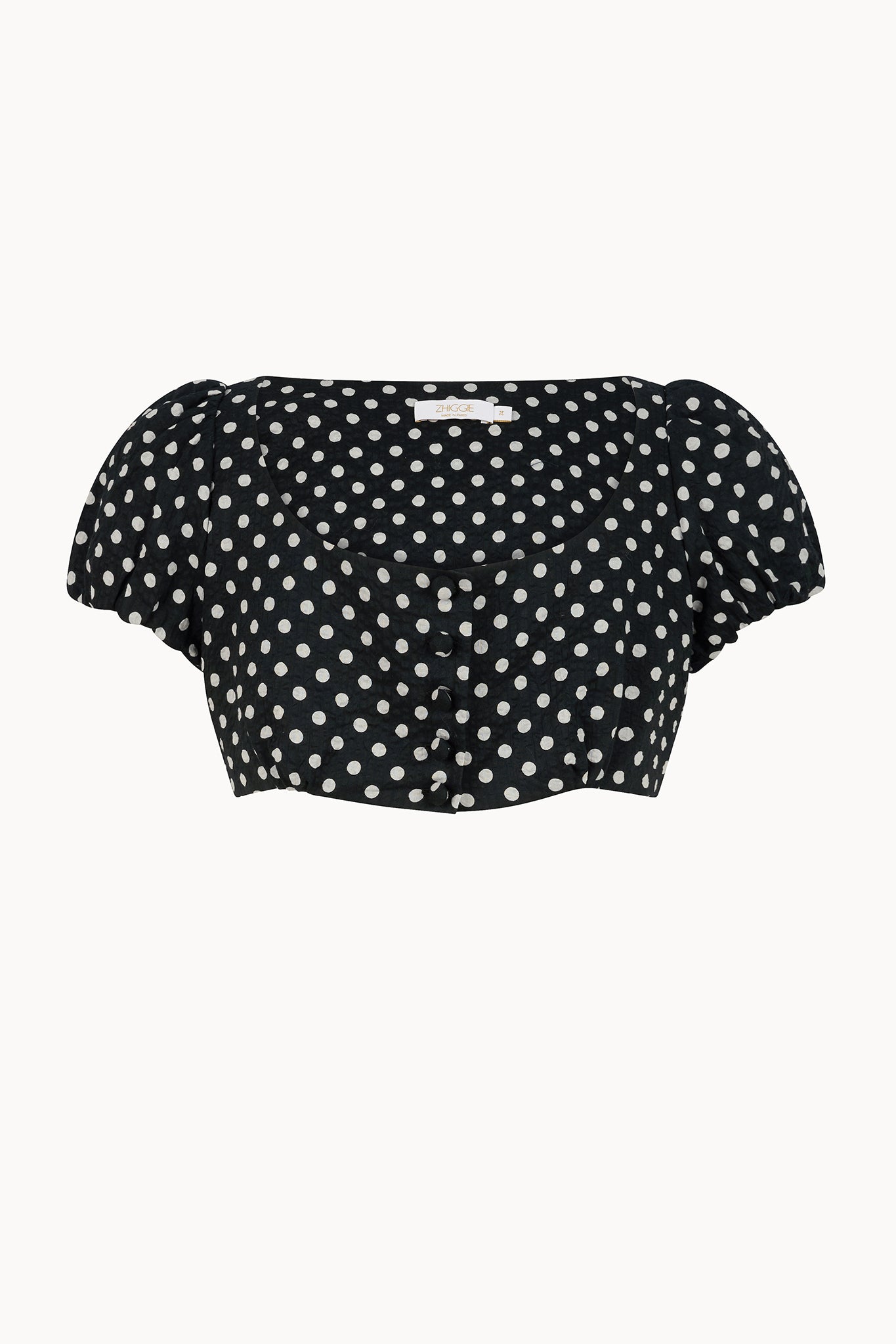 Diva Top - Black - Polkadots