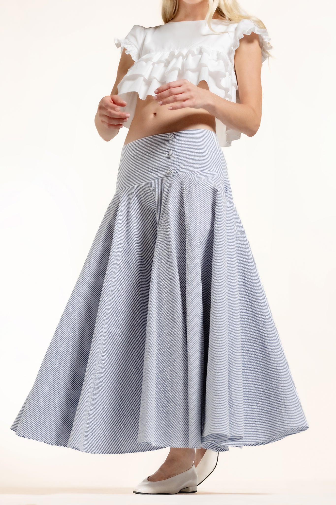 Dolly Skirt - Ice - Stripes