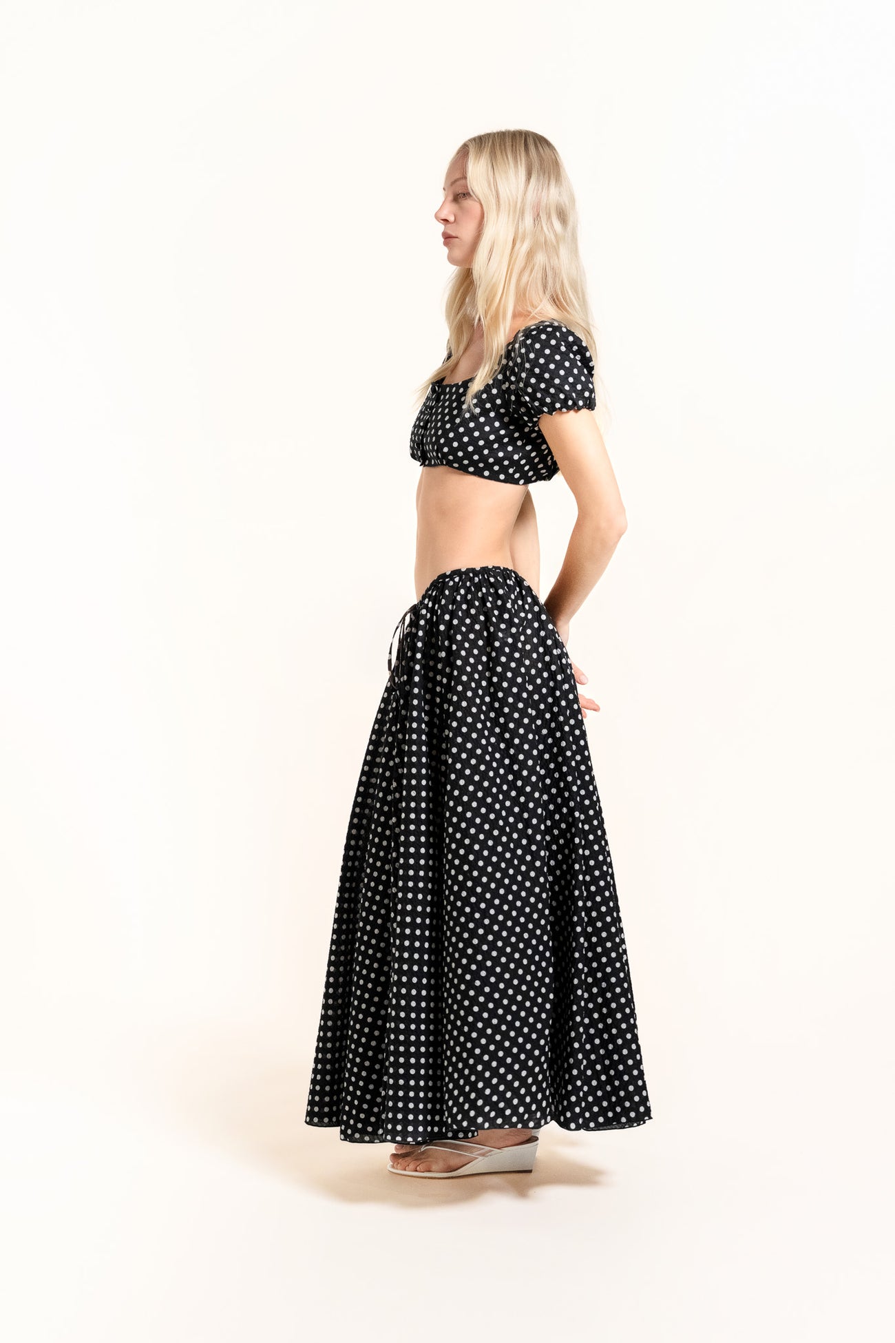 Diodora Skirt - Black - Polkadots