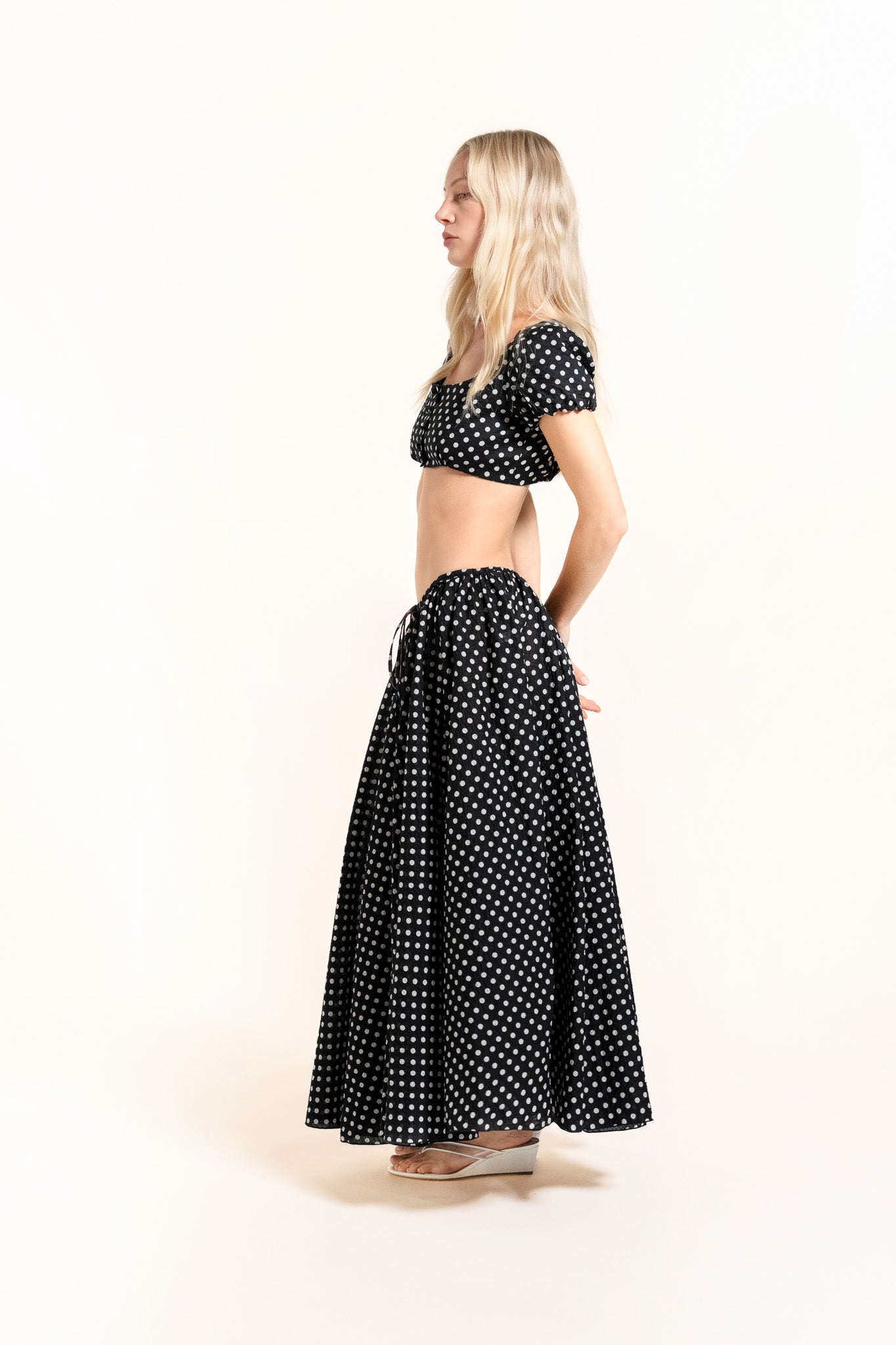 Diva Top - Black - Polkadots