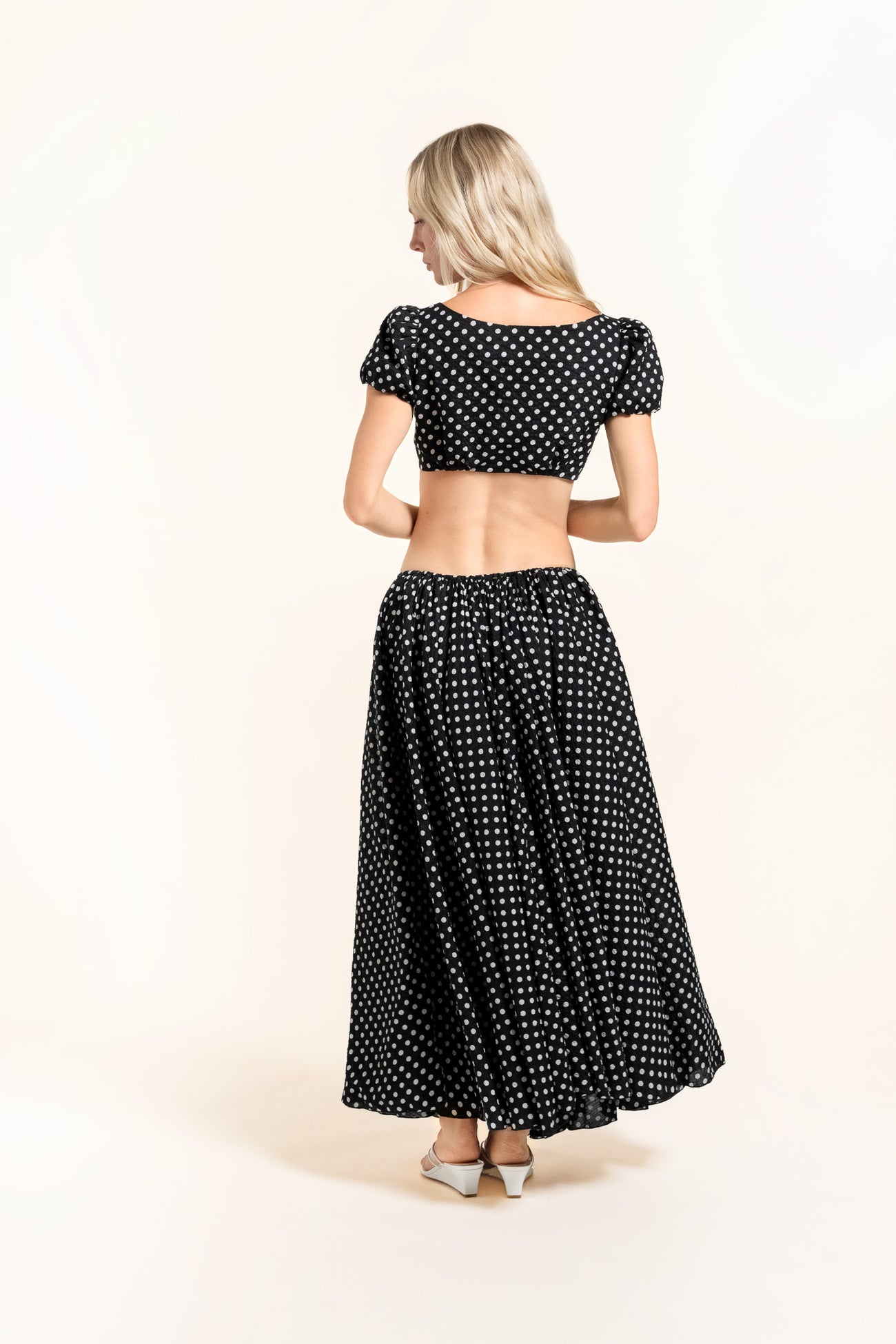 Diodora Skirt - Black - Polkadots