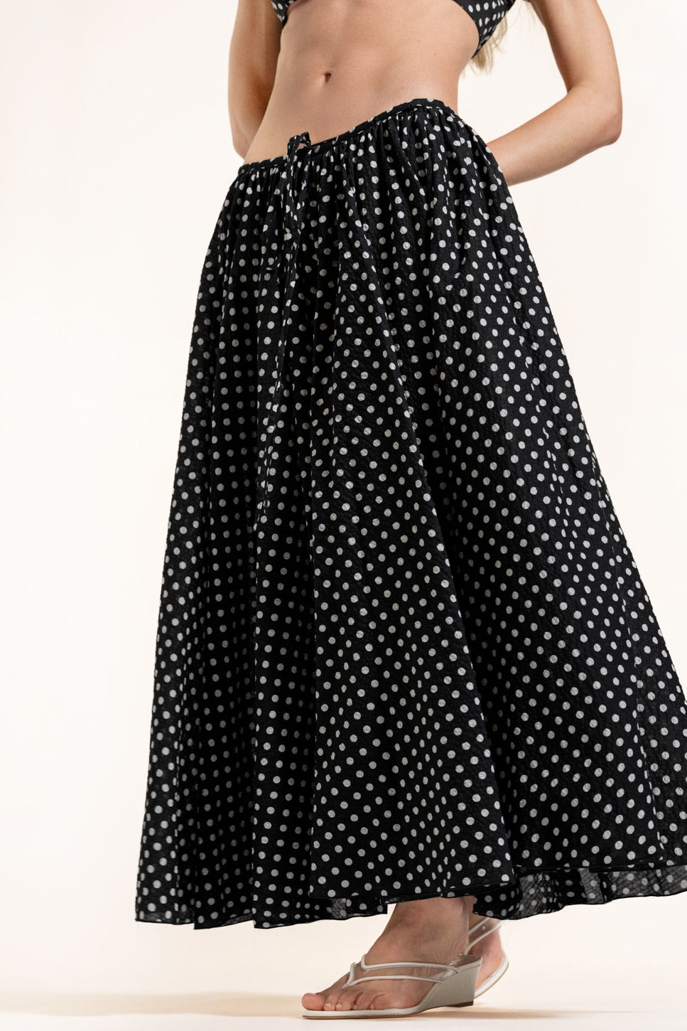 Diodora Skirt - Black - Polkadots