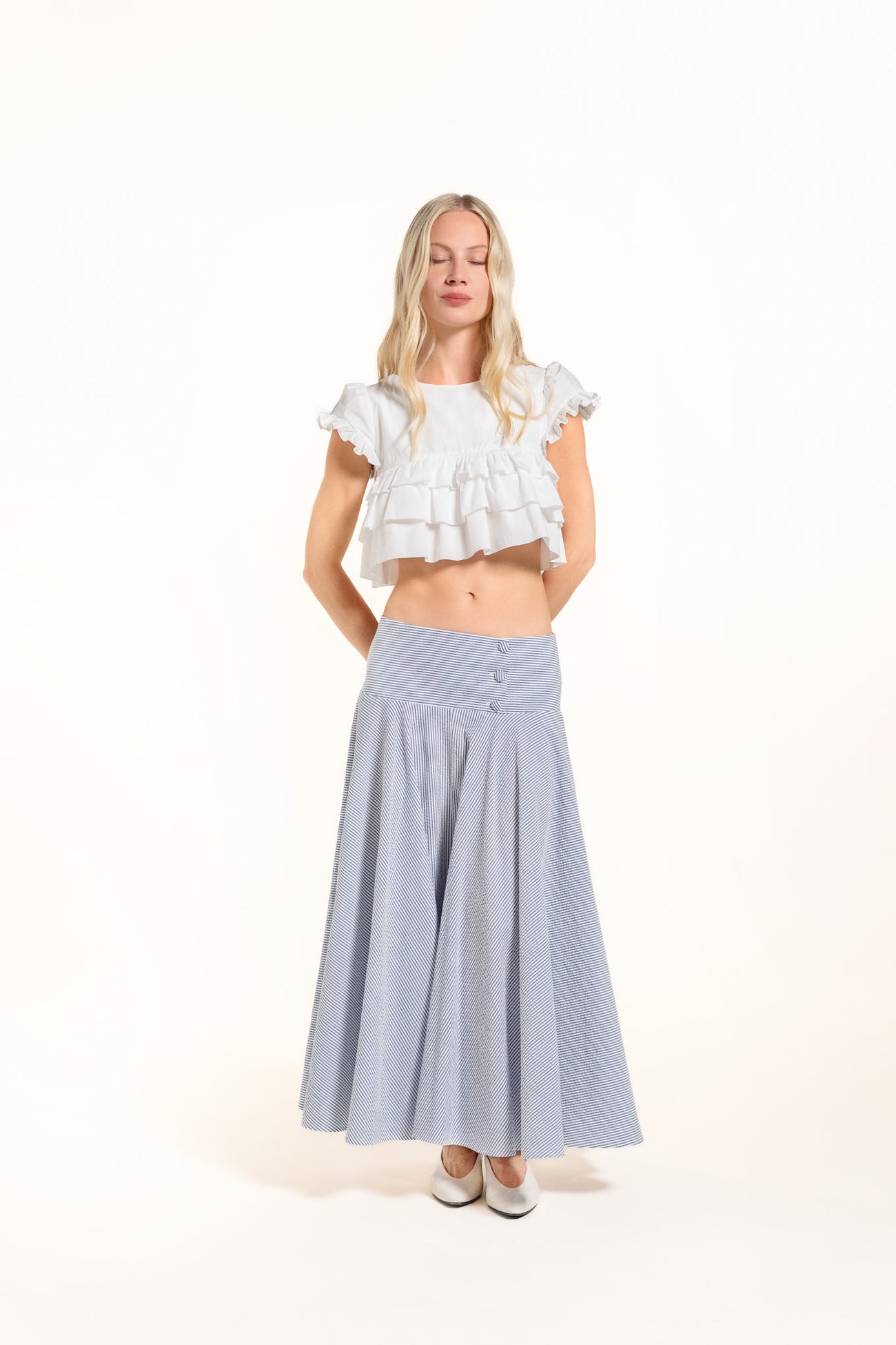Dolly Skirt - Ice - Stripes
