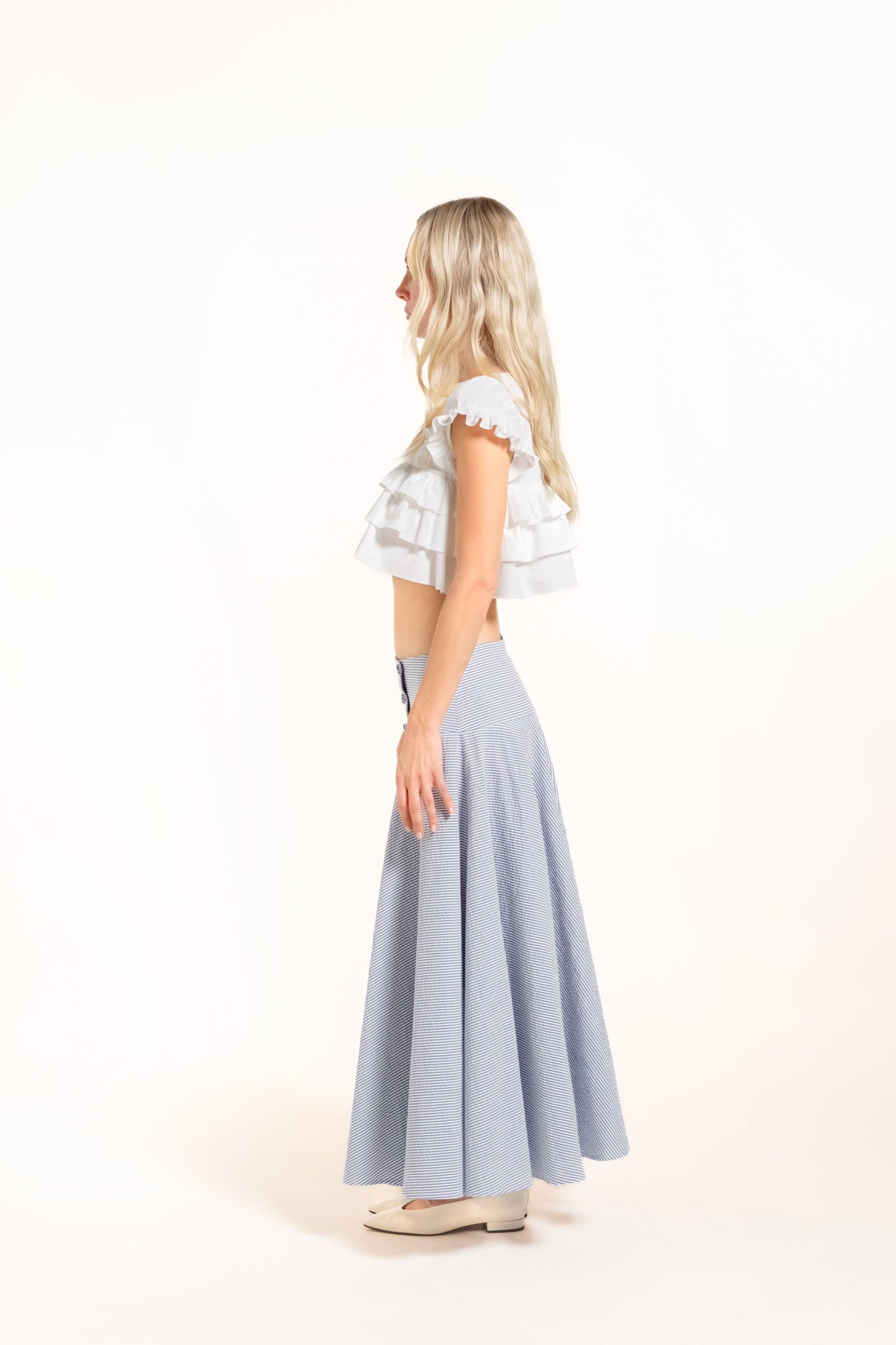 Dolly Skirt - Ice - Stripes