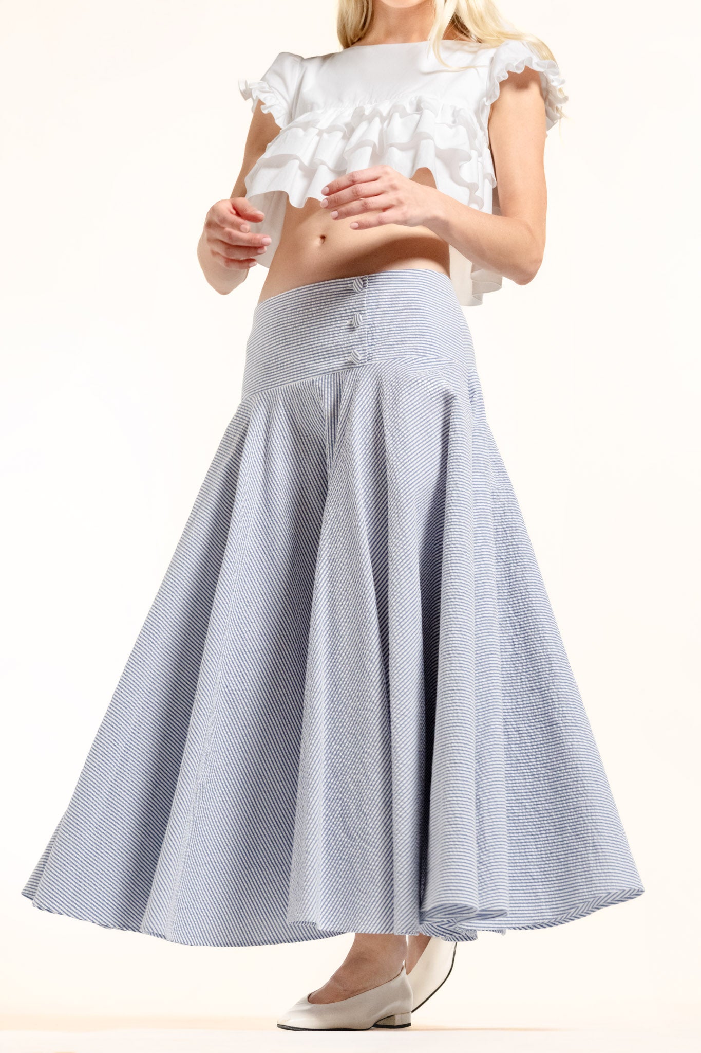 Dolly Skirt - Ice - Stripes