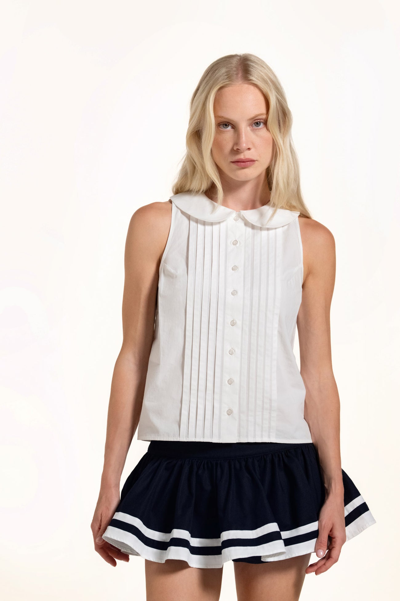 Dinora Shirt - White - Solid