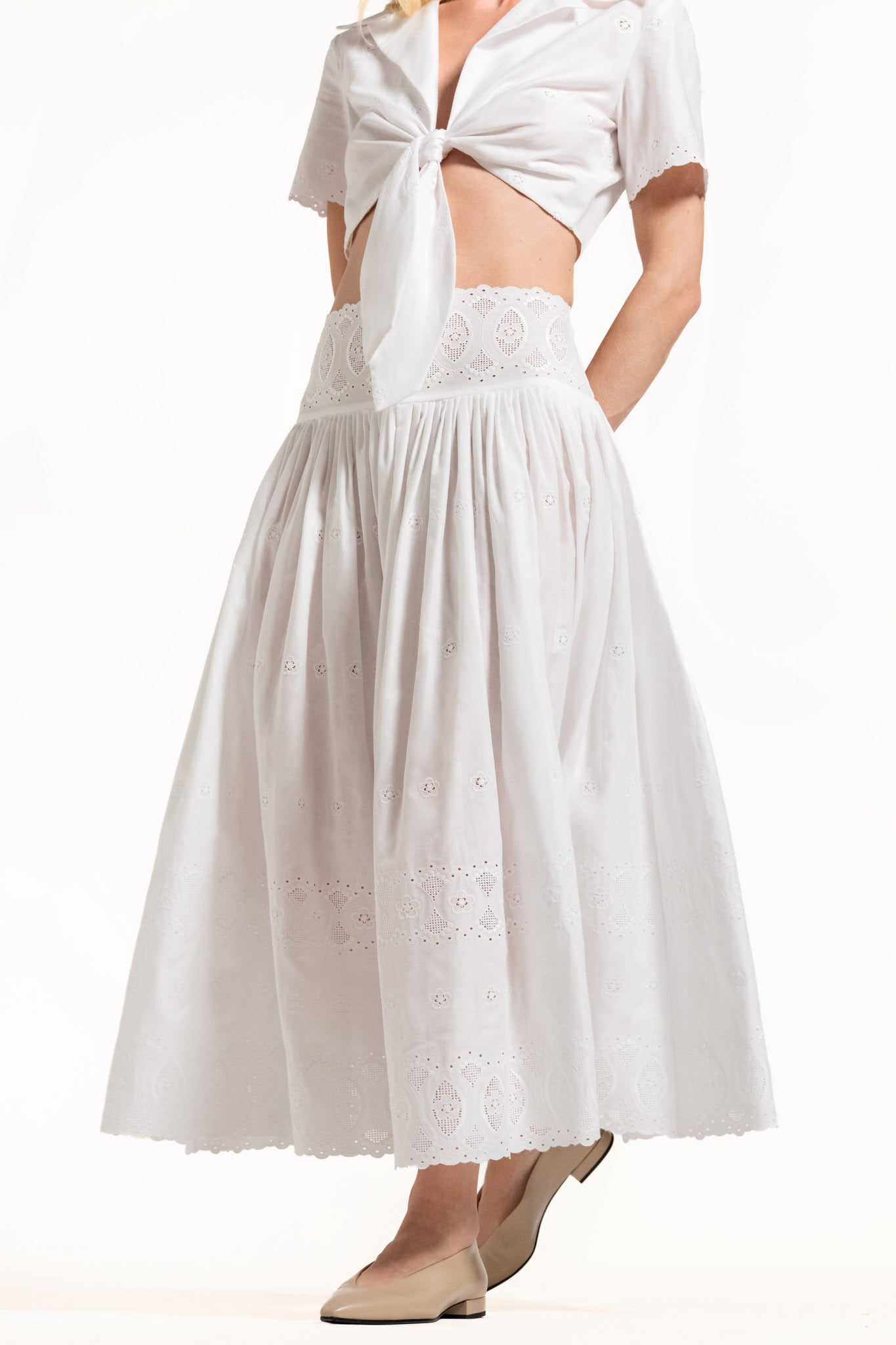 Demma Skirt - White - Daisy